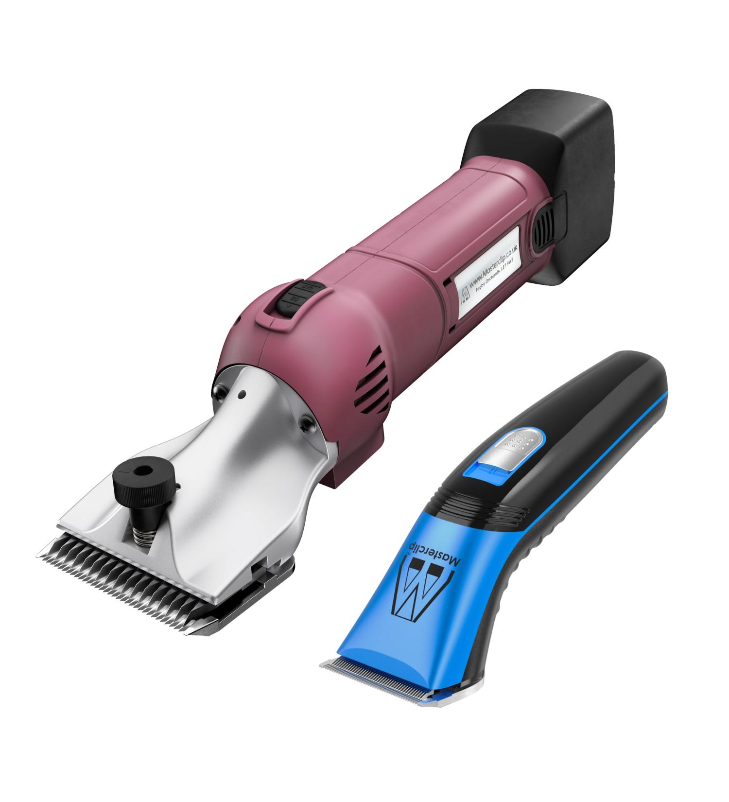 Masterclip Cordless Horse Clipping Combo - HD Roamer Heavy Duty with Showmate Mark II Trimmer - Available in 3 Colourways (with Blue Showmate) - Buy Online on GoSupps.com