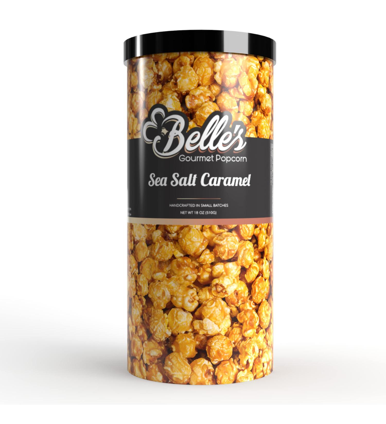 Sea Salt Caramel Popcorn Canister - Premium Gourmet Snacks | Non-GMO Kernels | Perfectly Popped | Movie Night Treats - 12 oz - Buy Online on GoSupps.com