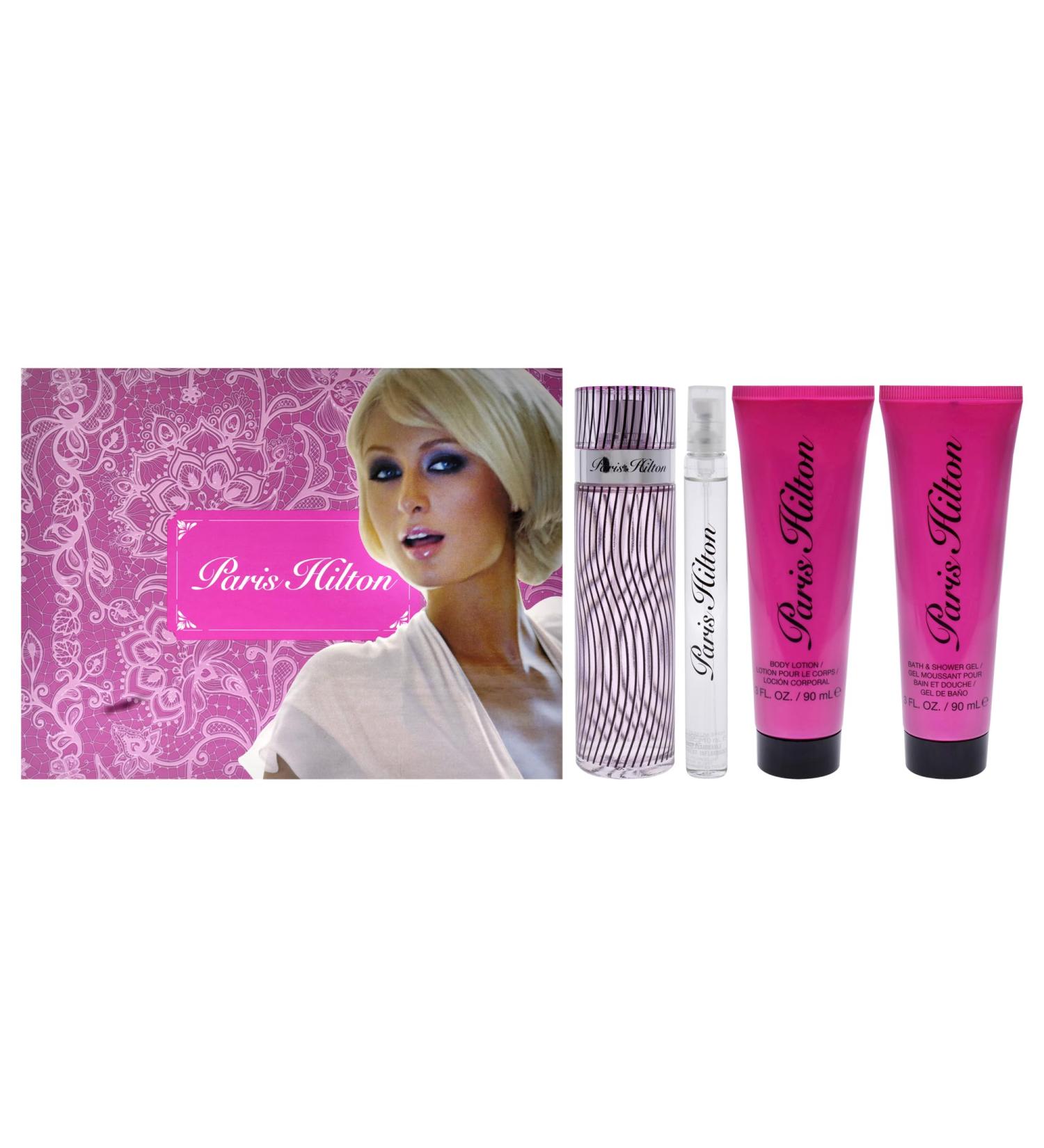 Paris Hilton by Paris Hilton 4 Piece Gift Set women with Travel Spray - Buy Online on GoSupps.com