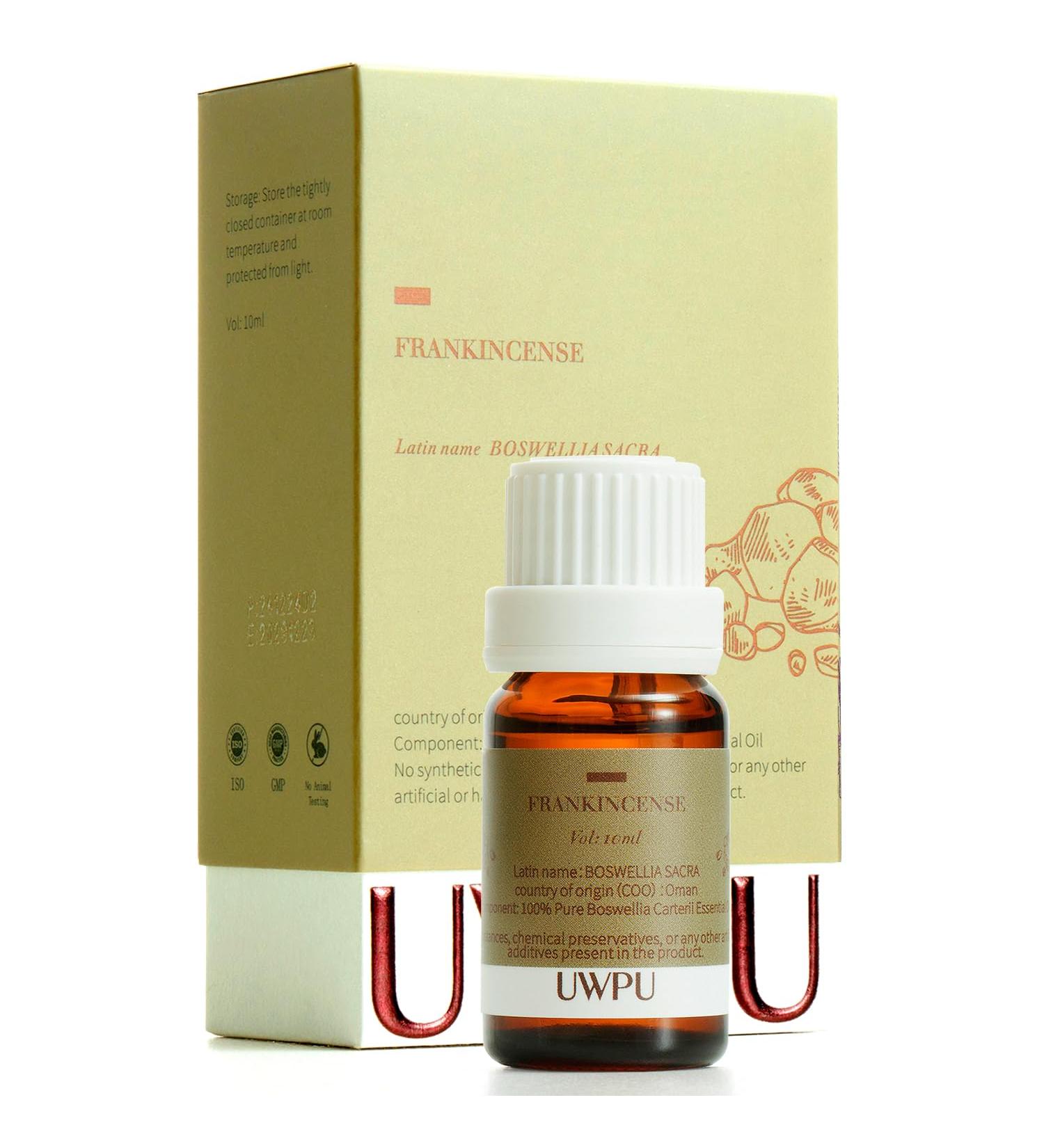 UWPU Oman Frankincense Essential Oil Blend Natural Frankincense Oil Premium Grade Essential Oils for Diffusers Skin Hair Aromatherapy Massage (10ml) - Buy Online on GoSupps.com