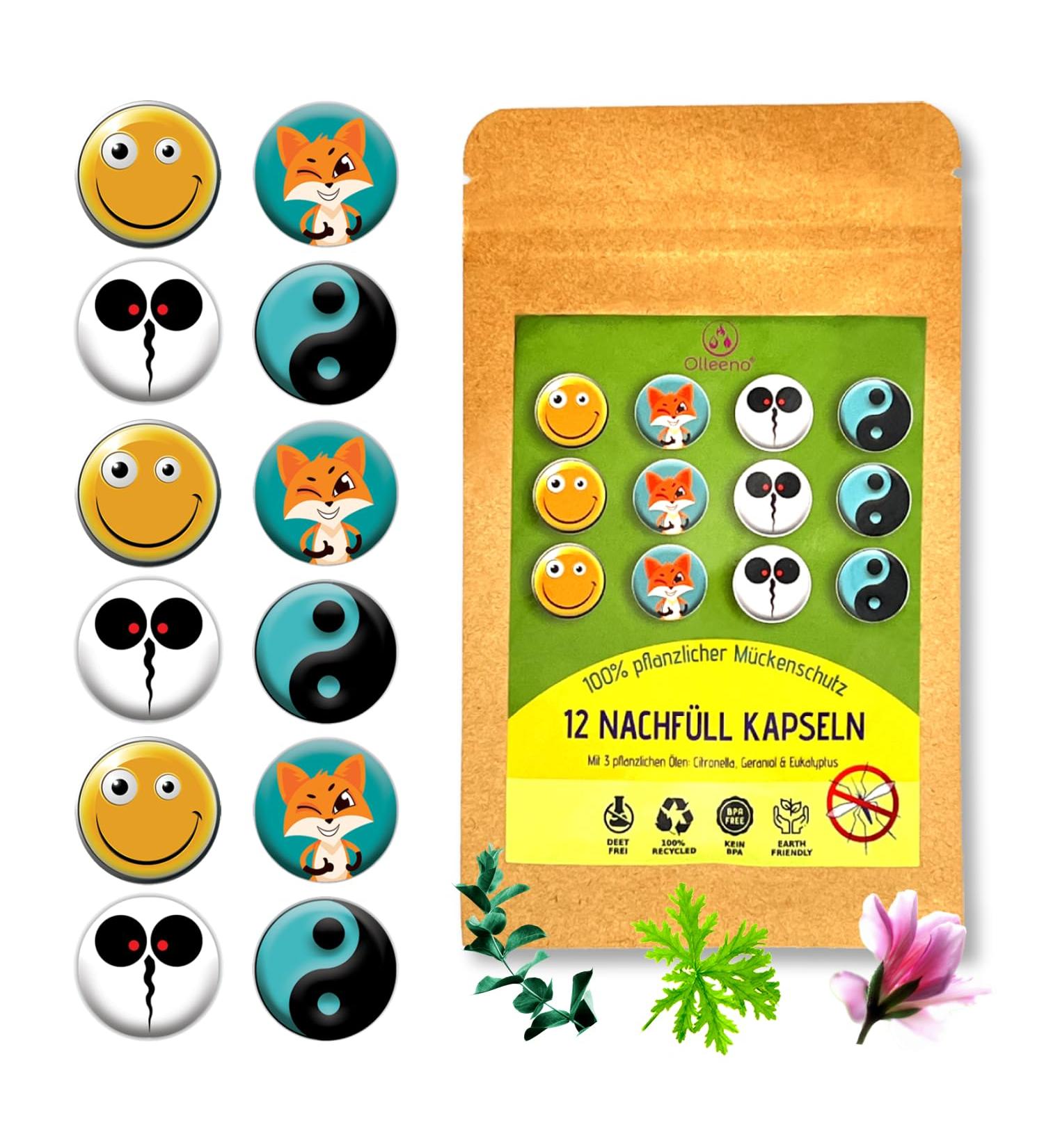 OLLEENO Mosquito Repellent Refill Pack - 12 Plant-Based Clips Eco-Friendly Paraben-Free Long-Lasting Protection for Hiking Camping & Sports - Buy Online on GoSupps.com