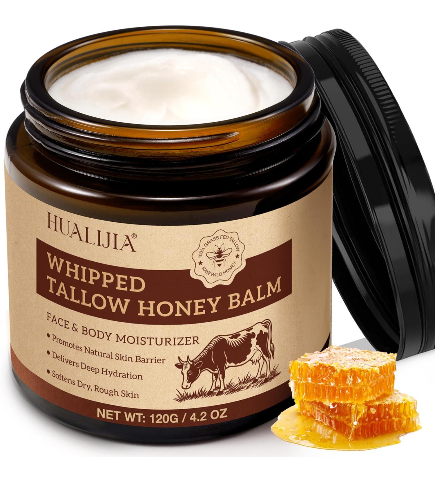 NIFEISHI Beef Tallow Skincare Tallow Creme Bio Tallow Balm suif de b uf pour la peau suif de b uf et baume au miel herbe bio Talg de b uf nourri profond ment hydratant visage et corps 120 g (1) - Buy Online on GoSupps.com