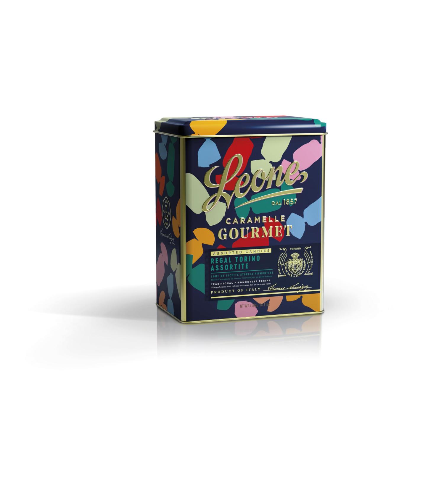 Leone depuis 1857 Bo te en m tal Bonbons Durs Regal Turin - Bonbons Leone - Saveurs Assorties - Bonbons V gans et Sans Gluten - Bo te en m tal de 400g - Buy Online on GoSupps.com