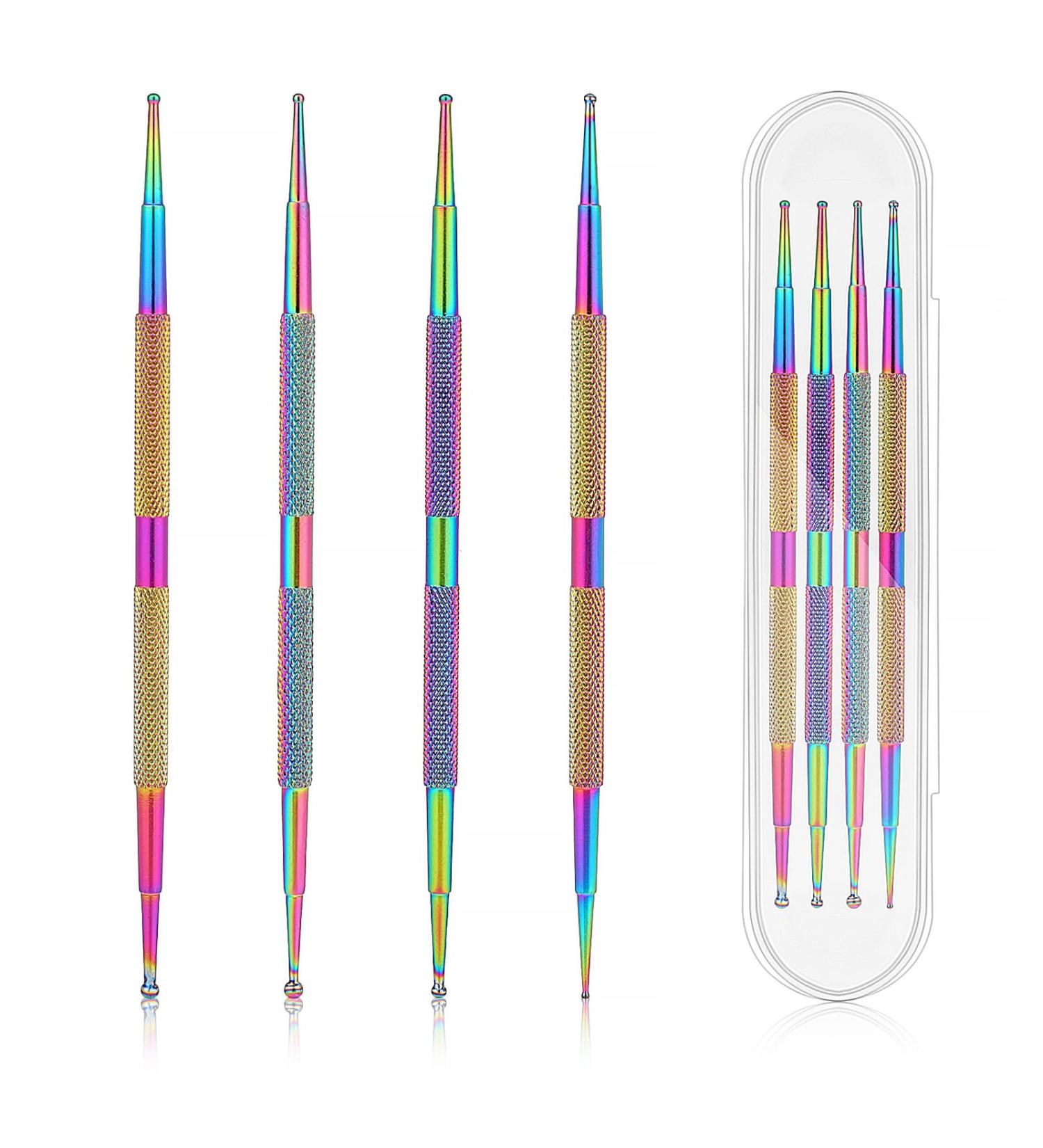 Jeffdad 4-Piece Dotting Pen Set - Professional Stainless Steel Nail Art Tools for DIY Decoration - Buy Online on GoSupps.com