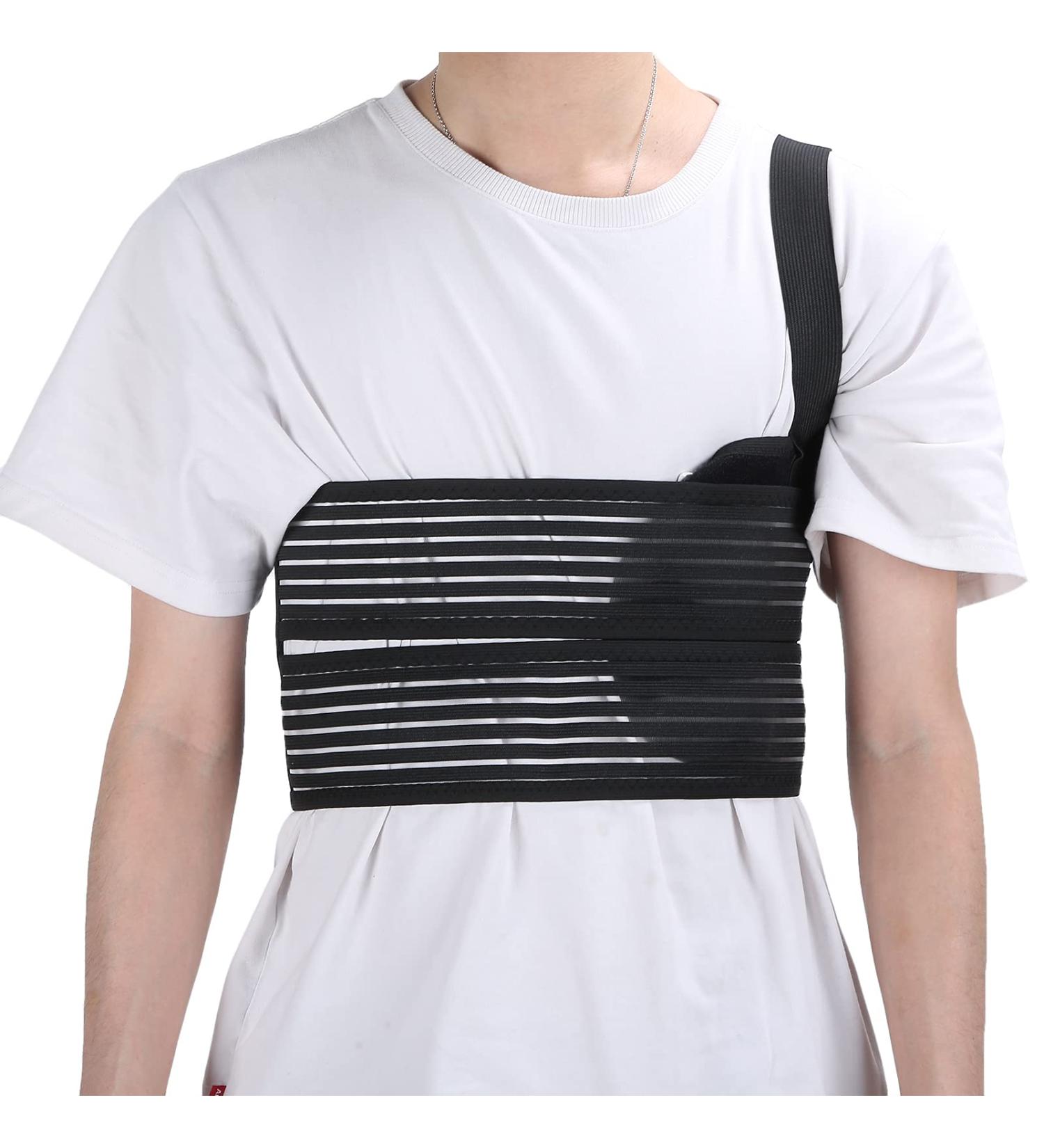 Adjustable Broken Rib Brace Elastic Chest Wrap Belt Unisex Men Women Breathable Rib Chest Protector Belt Compression and Support Fractured and Post-Surgery Ribs(M) - Buy Online on GoSupps.com