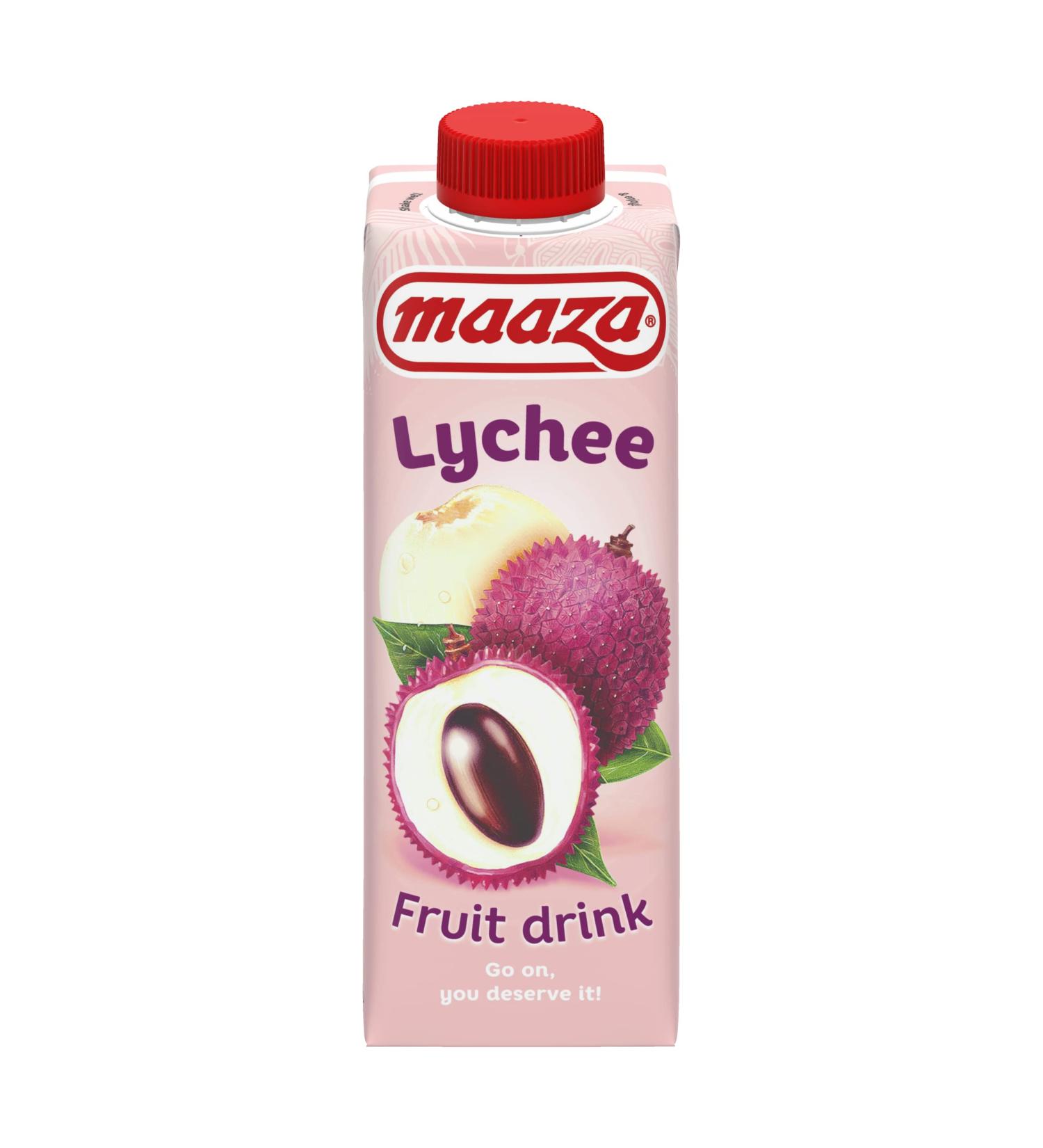 Maaza Lychee Fruit Drink fruit juice to enjoy 8 packs (8x330ml) Lychee 330 ml (pack of 8)