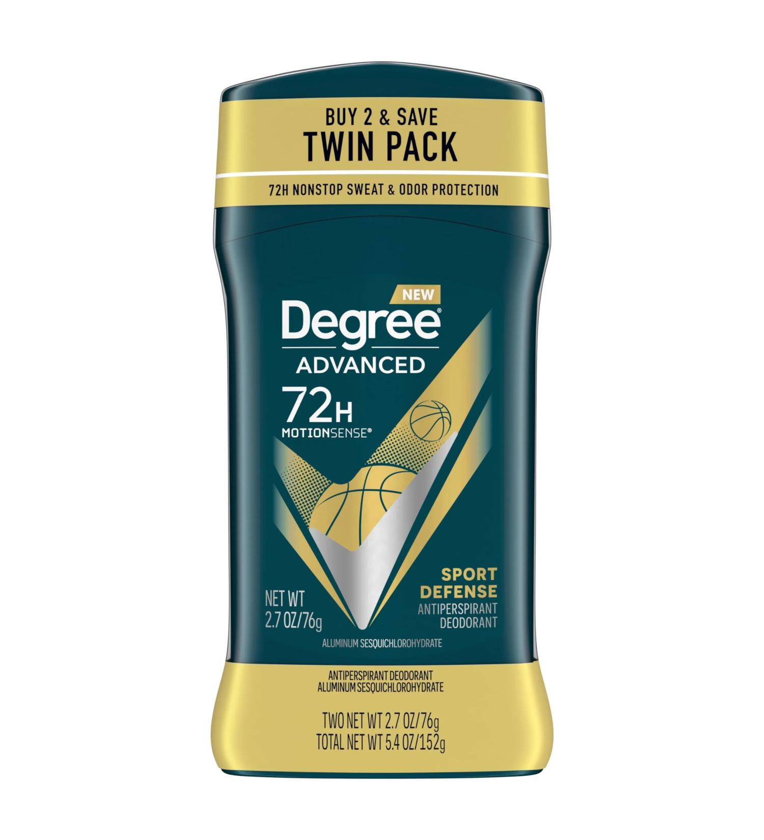 Degree Advanced 72 Hr. Sport Defense - Long-Lasting Protection | International Shipping Available - Buy Online on GoSupps.com