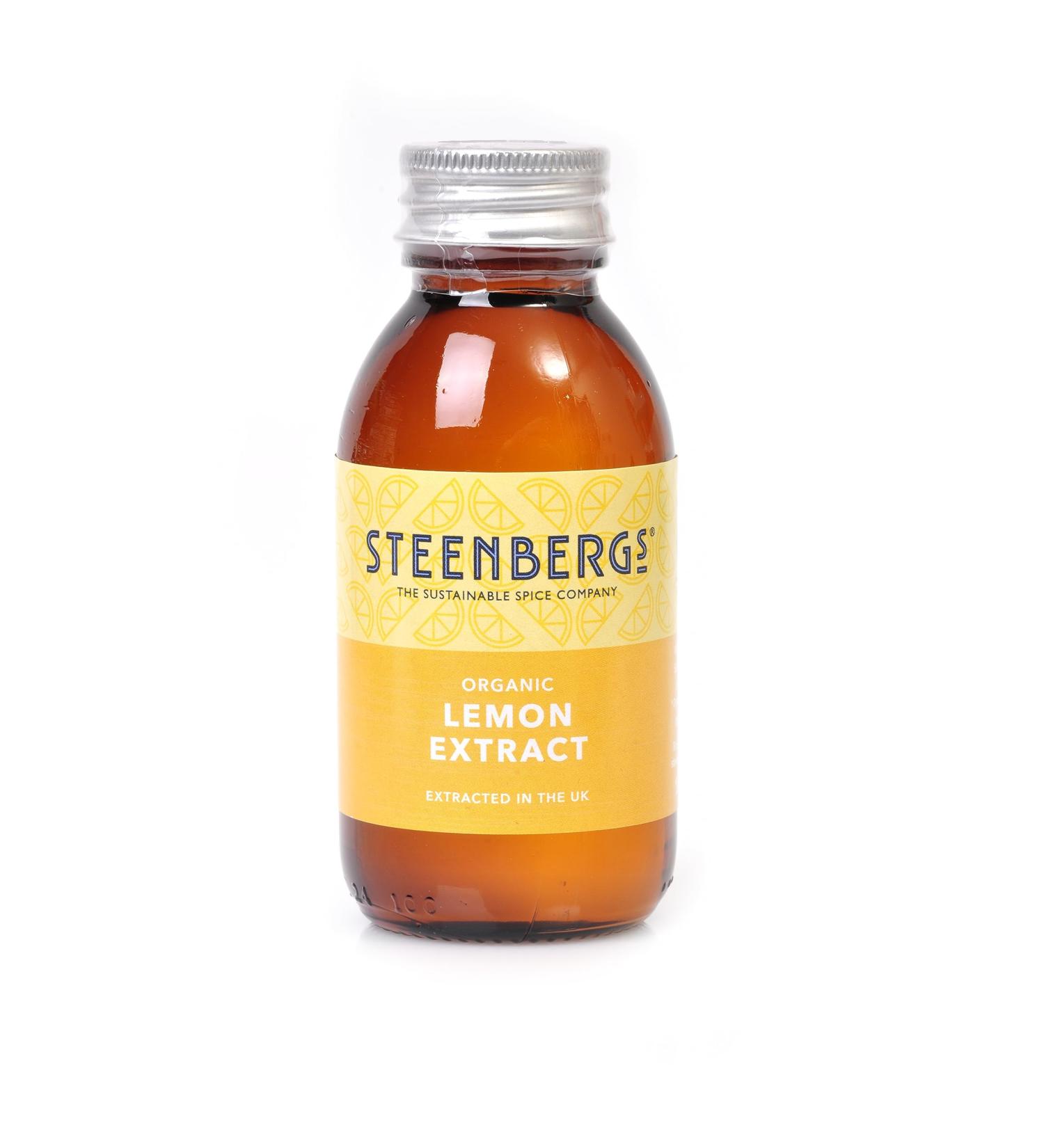 Steenbergs Organic Lemon Extract 100ml - Pure and Natural Flavor Enhancement - Buy Online on GoSupps.com