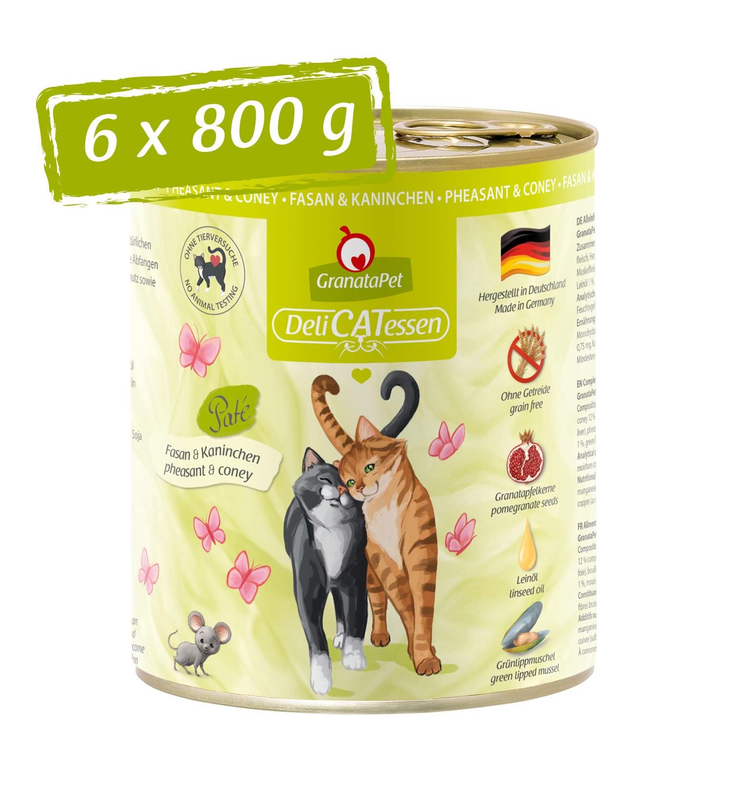 Granapet Delicatessen Fasan & Rabbit - Grain-Free Gourmet Wet Cat Food (6 x 800g) - Premium Nutrition for Cats - Buy Online on GoSupps.com