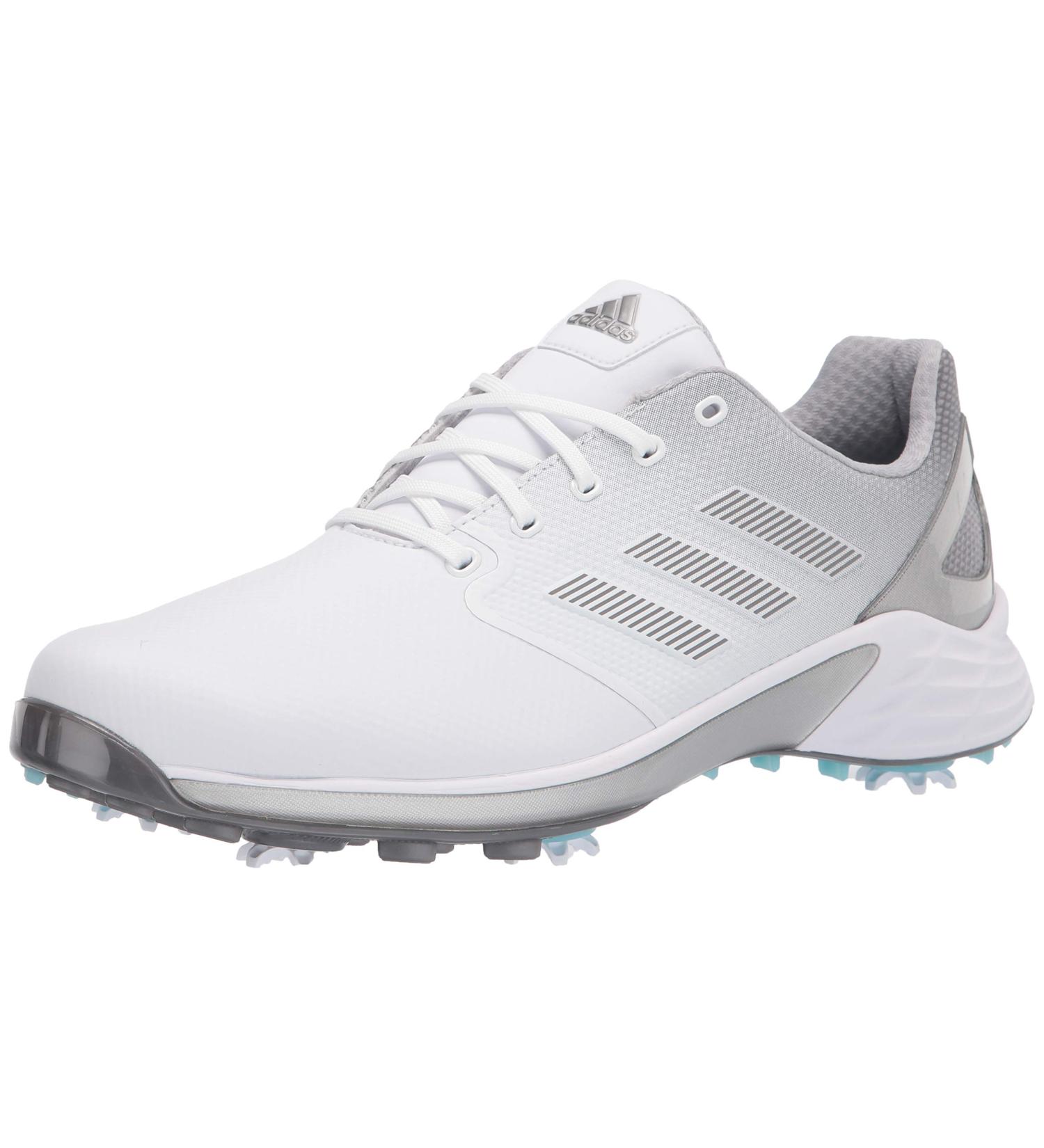 adidas Men's ZG21 Golf Shoe White/Silver - Size 9.5 | Lightweight & Comfortable - Buy Online on GoSupps.com