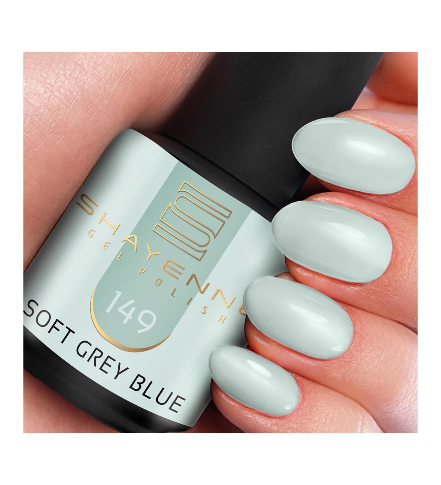 Shayenne Made in Germany Shellac Gel Nail Polish 15 ml for UV LED Lamp | 149 Soft Grey Blue Grey Blue | Gel Nail Polish for UV Nail Lamp | LED Nail Polish Gel Polish Nail Gel - Buy Online on GoSupps.com