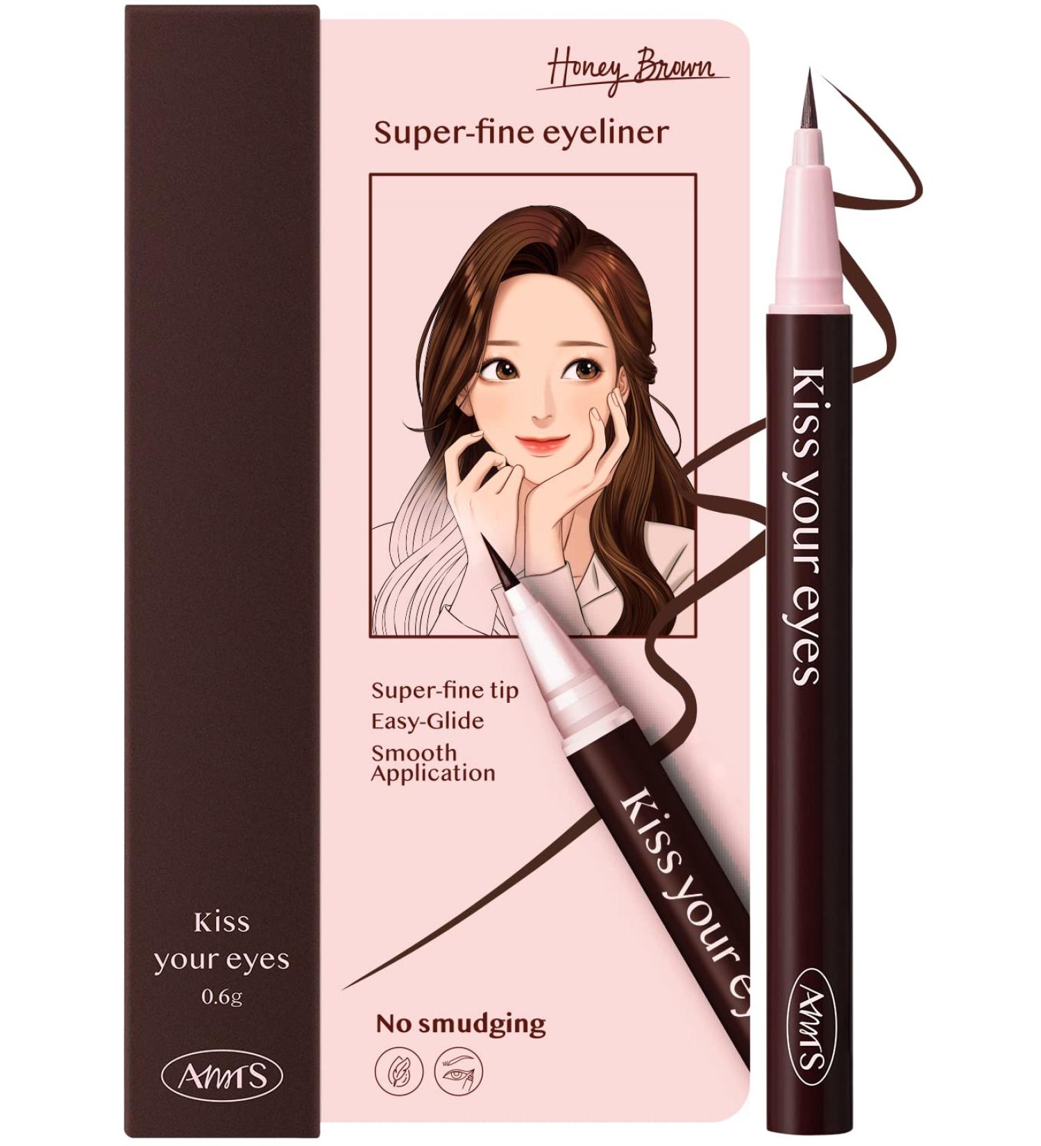 AMTS x True Beauty Waterproof Liquid Eyeliner - Natural Brown | K Beauty | Honey Brown - Buy Online on GoSupps.com