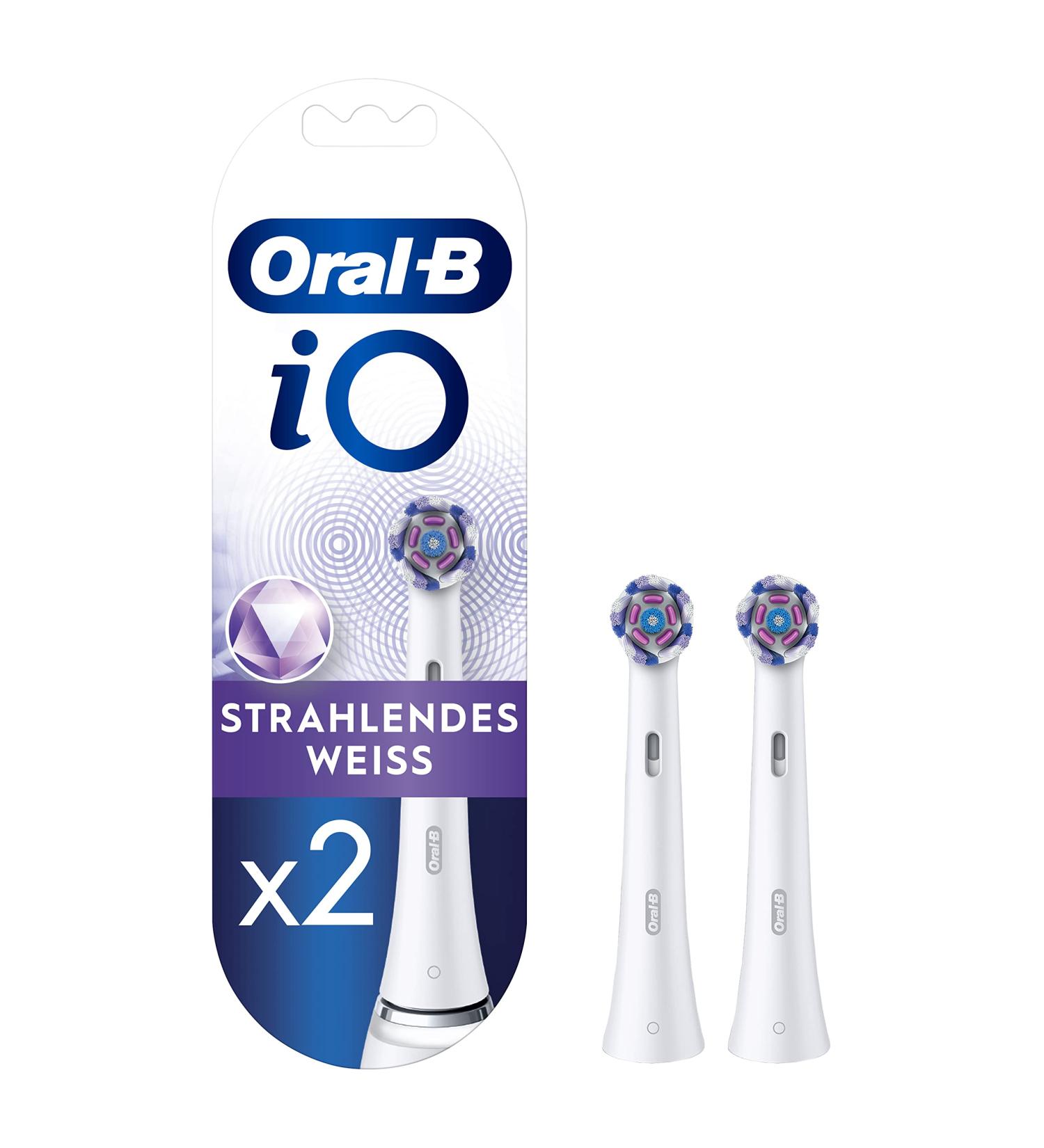 Oral-B iO Radiant White Brush Heads 2-Pack - Premium Oral Care for a Brighter Smile - Buy Online on GoSupps.com