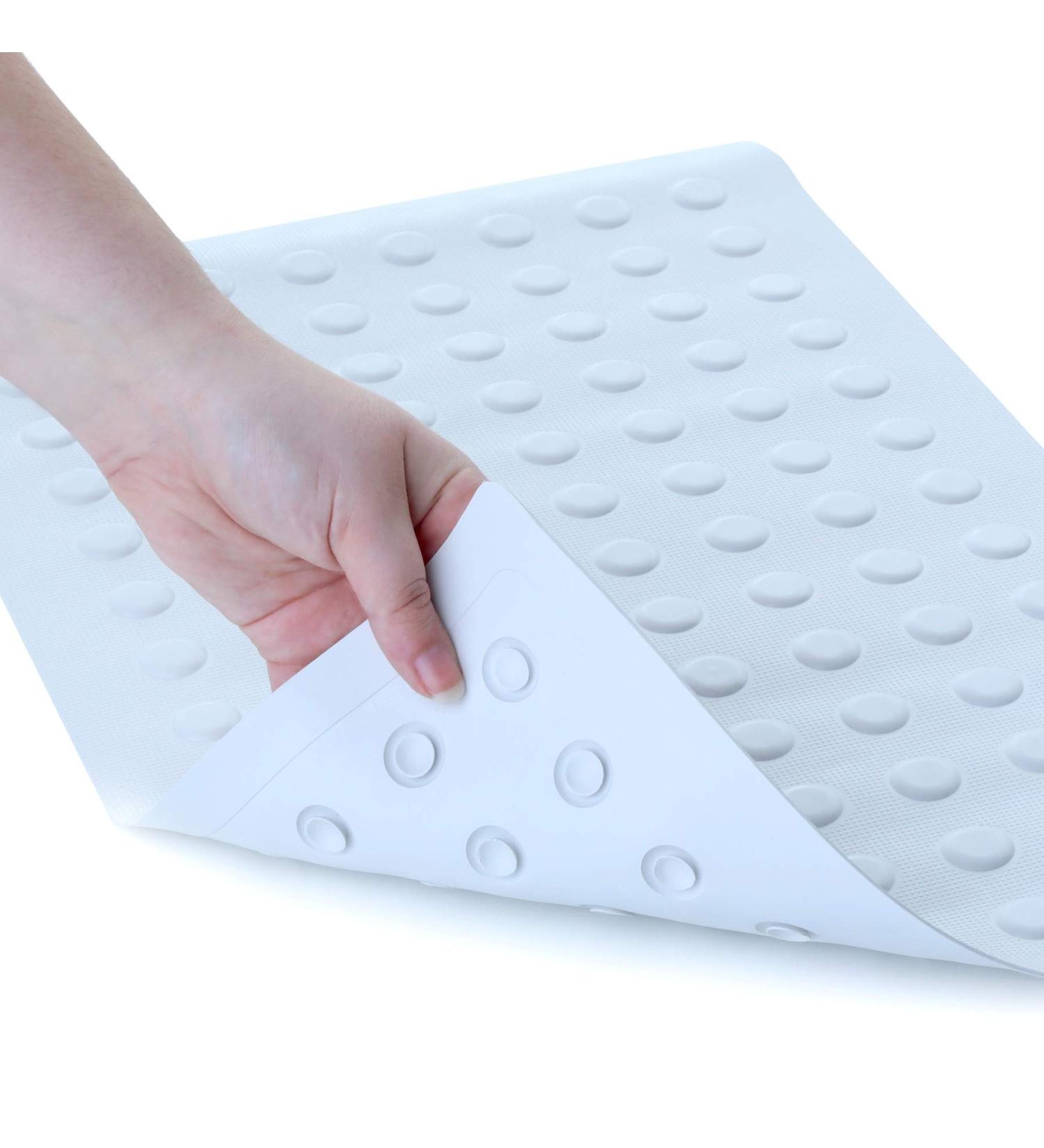 Durable Rubber Safety Mat 22 x 14 | SlipX Solutions | Extra Grippy Surface | Machine Washable | White Medium 14x22 - Buy Online on GoSupps.com