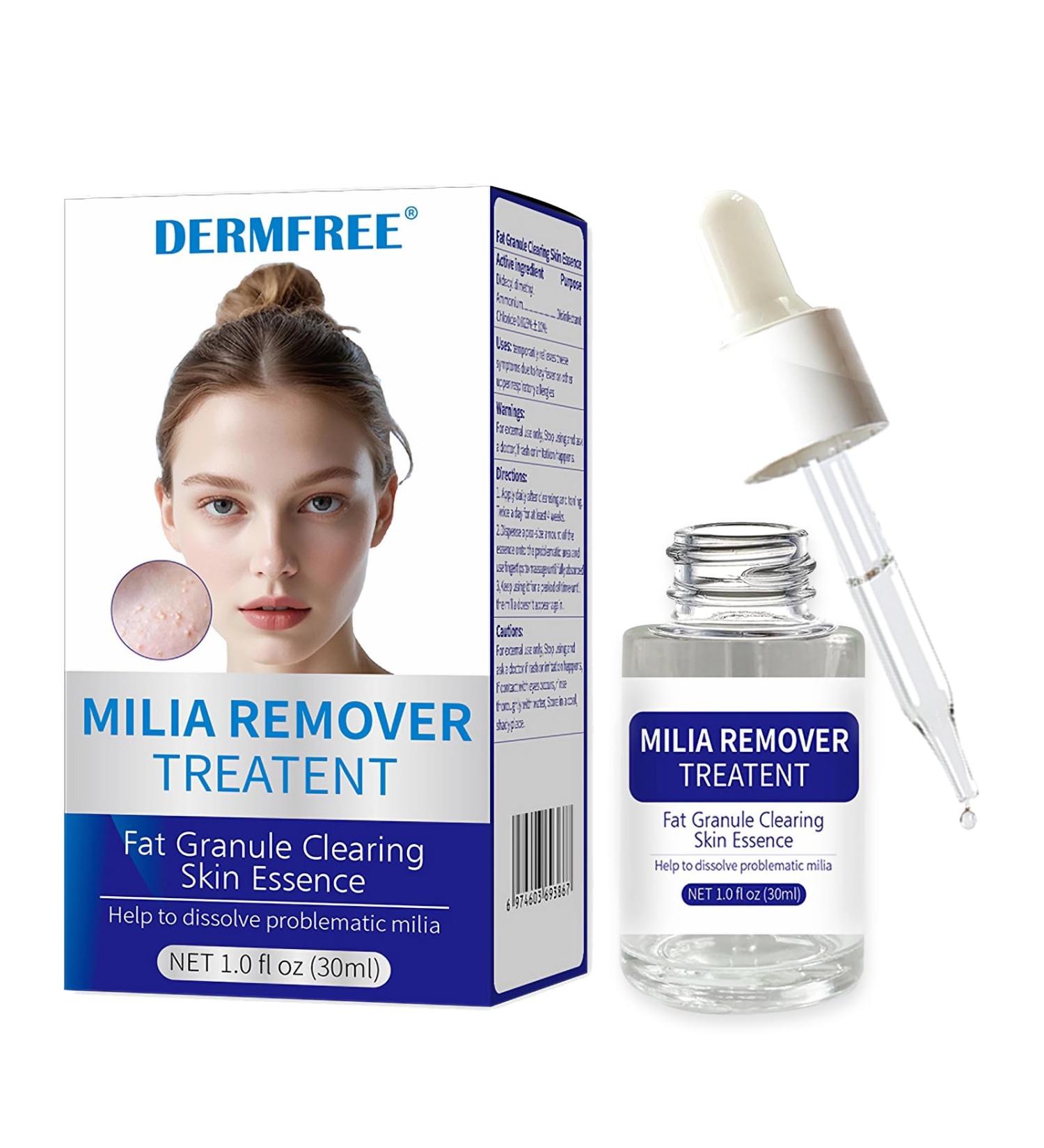 Dermfree Milia Remover Treatment Milia Spot Treatment with Salicylic Acid Milia Acne Serum Clearing Skin Essence(30ML) - Buy Online on GoSupps.com