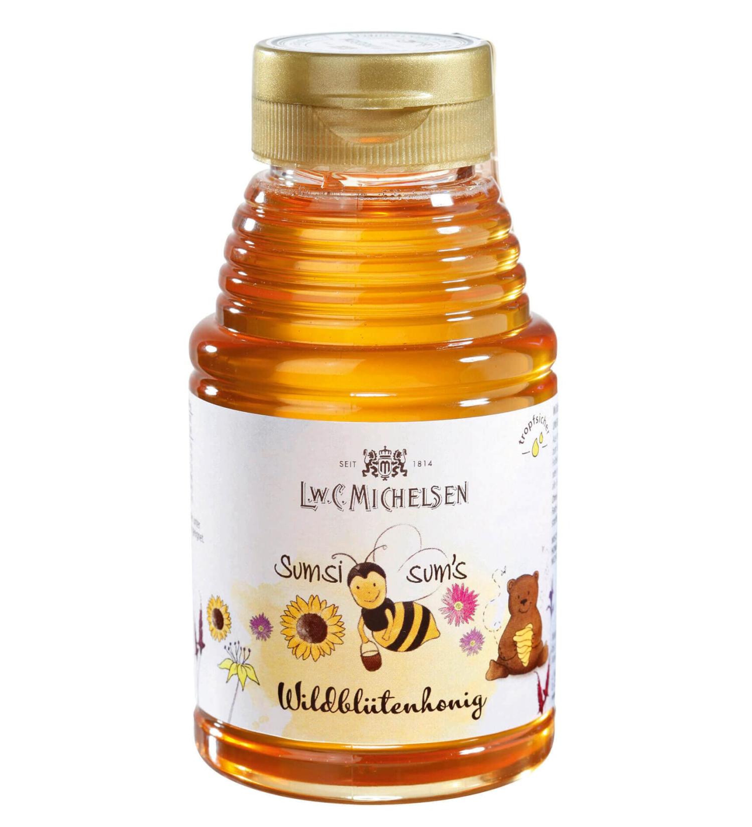 L.W.C. Michelsen - Sumsisum wildflower honey (375g) | spicy and sweet summer | natural no additives | premium bee honey | flower honey in a convenient dispenser - Buy Online on GoSupps.com