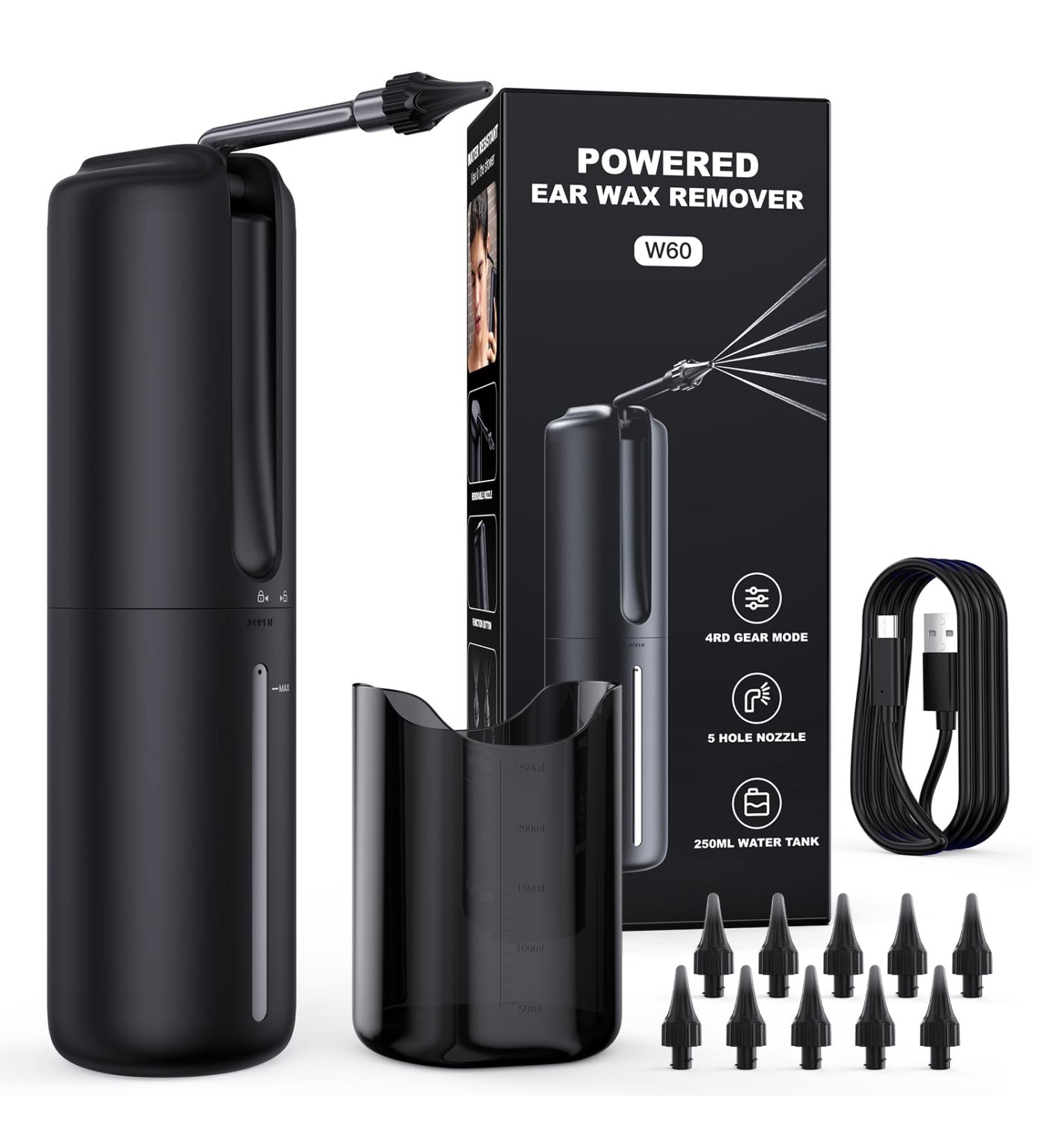 Ear Wax Removal Kit - Cleaner & Irrigation System - Black Ear Cleaning Tool - Buy Online on GoSupps.com