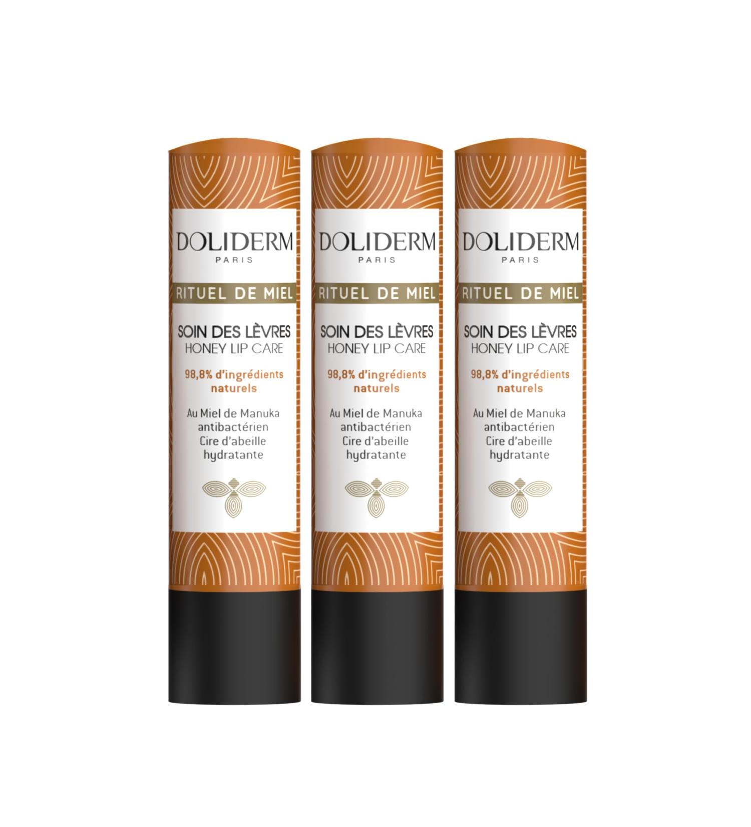 Doliderm Honey Lip Balm Nourishing Lip Care with Manuka Honey Shea Butter Castor Oil and Jojoba Oil 98.8% Natural Ingredients - Buy Online on GoSupps.com