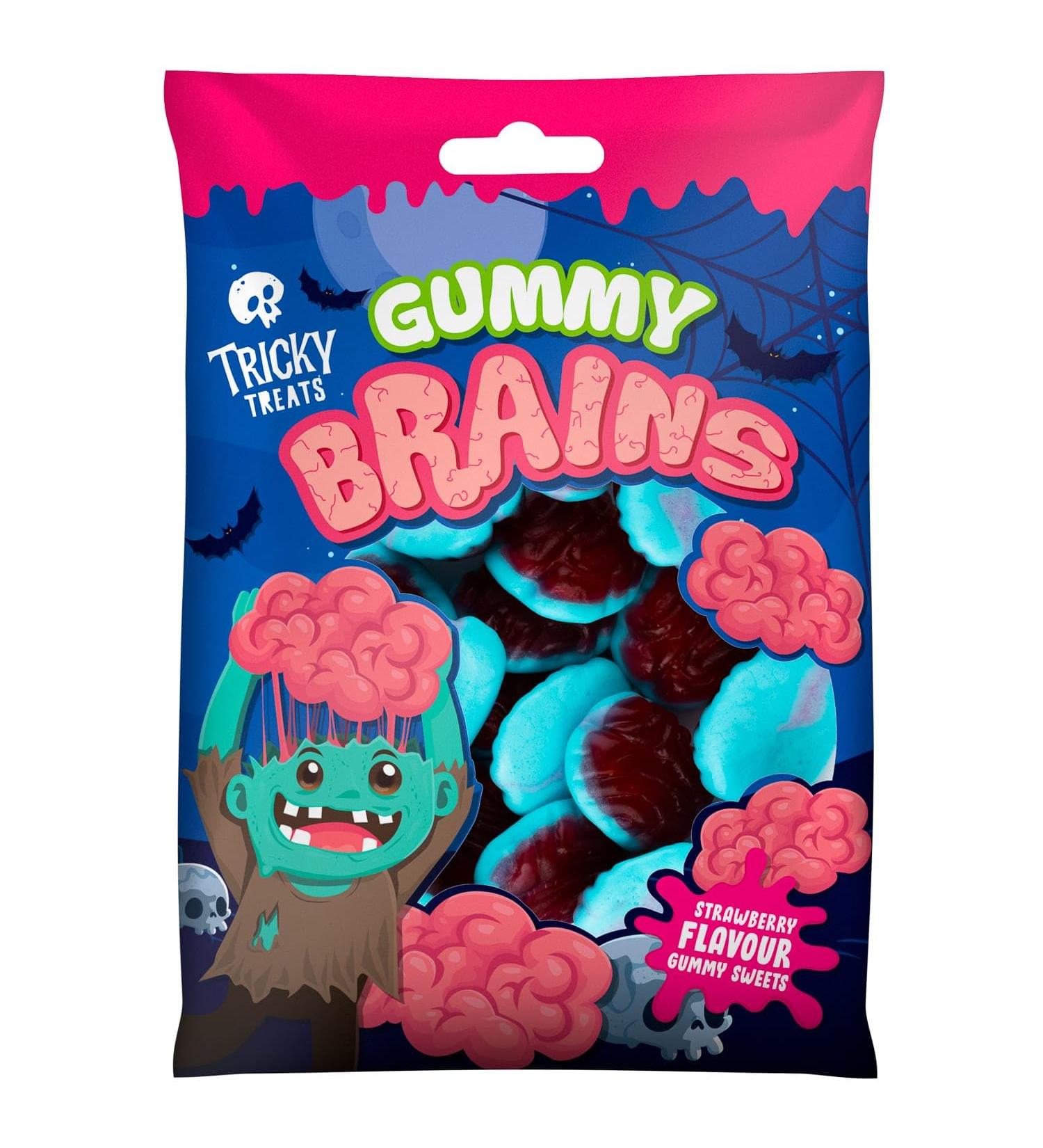 Tricky Treats Gummy Brains - Strawberry - Gummy Sweet in Candy - Candy Gift Sweeties - Delicious Candy Treats lover's - Mix Candy Jelly Sweet Mix Jelly Brains - Sweets Jelly