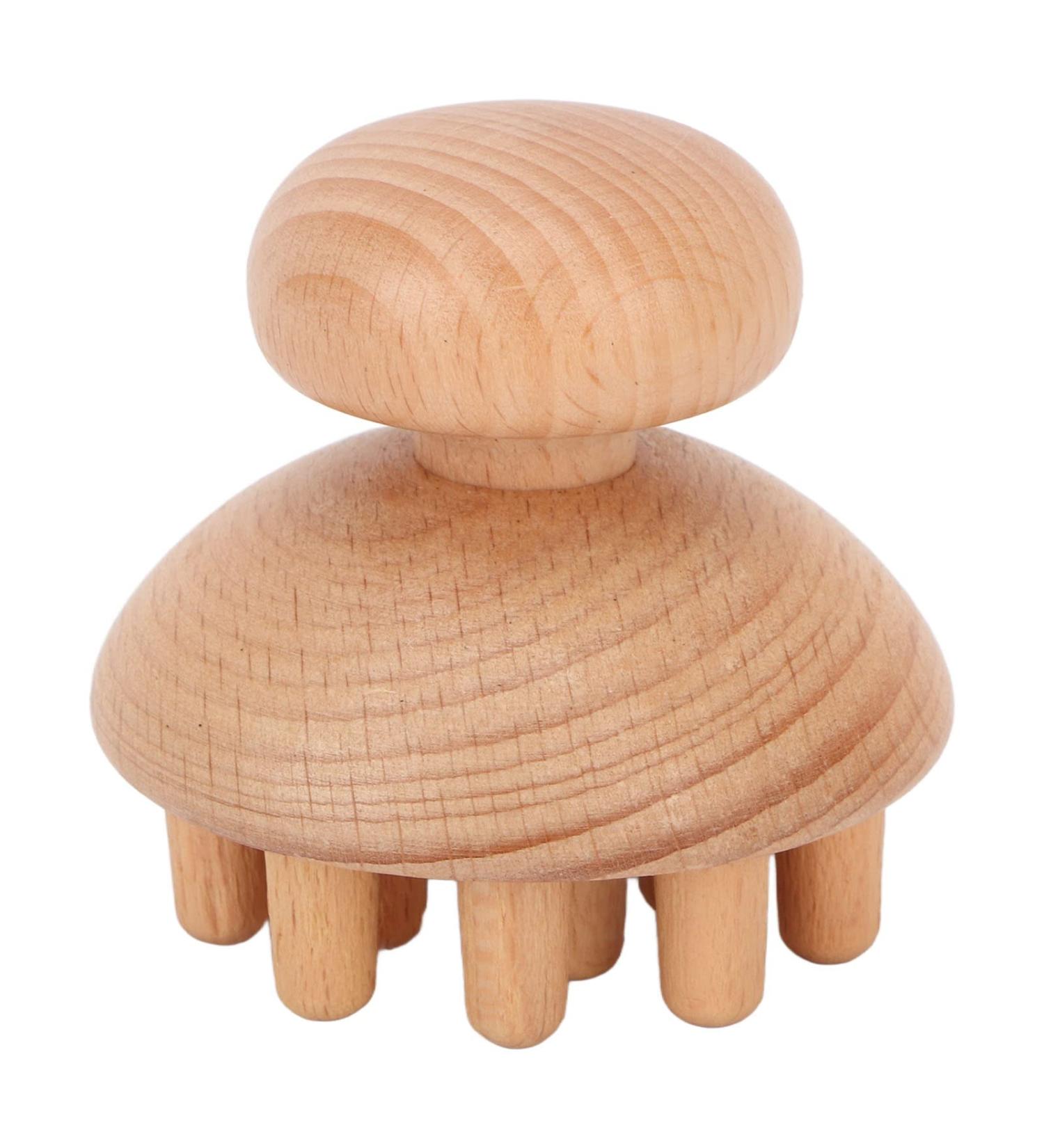 Octopus-Shaped Wooden Head Massager - Manual Scalp Massager for Headache Relief & Relaxation - Buy Online on GoSupps.com