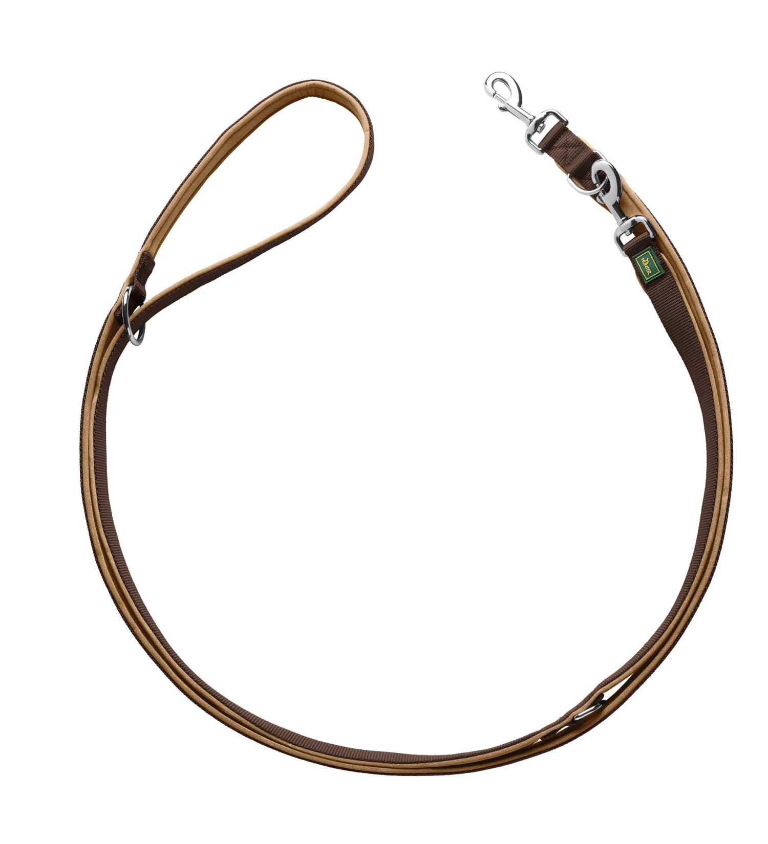 HUNTER Adjustable Leash Neoprene 25/300 Brown/Caramel 2.5 x 300 cm brown/caramel