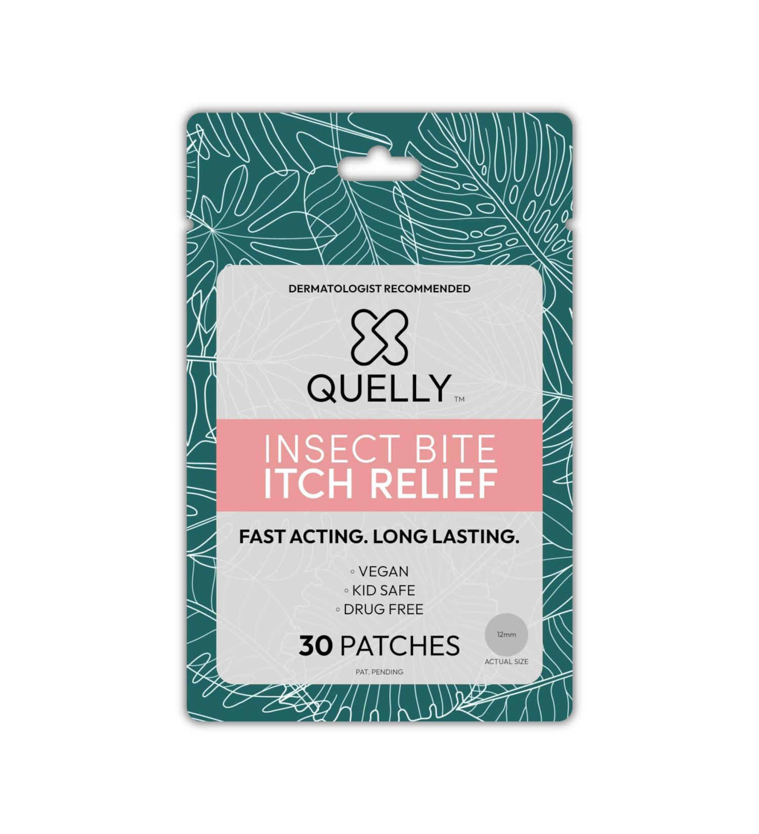 Quelly ItchGuard - Botanical Mosquito Bug Bite Itch Relief Patches for Kids | 30 Count - Fast Safe Relief - Buy Online on GoSupps.com