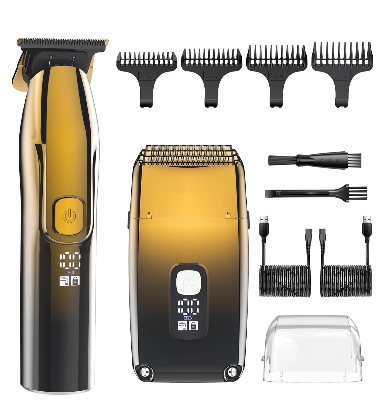 Premium 2-in-1 Hair Clippers for Men - Electric Bald Head Shaver & Precision Trimmer with Triple Blades - International Shipping Available - Buy Online on GoSupps.com