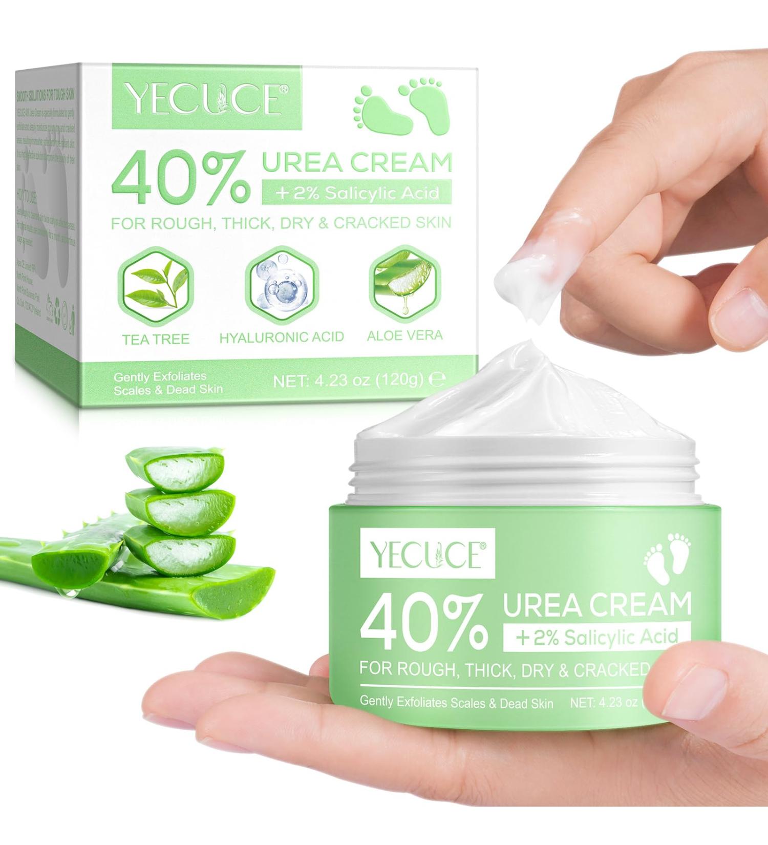 Urea Cream 40% Urea Foot Cream Cracked Heel Repair Cream For Feet and Hand for Deep Moisturizing Callus Remover Nourishes Soften For Feet Knees Hand 120g - Buy Online on GoSupps.com