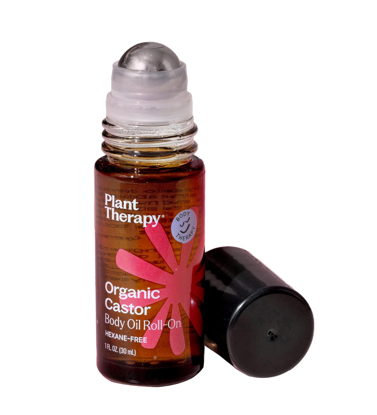 Plant Therapy Organic Castor Oil Roll On 30 mL (1 oz) Convenient Mess-Free Body Oil Roll-on for Easy Application Cold-Pressed & Hexane-Free Third-Party Tested for Purity - Buy Online on GoSupps.com