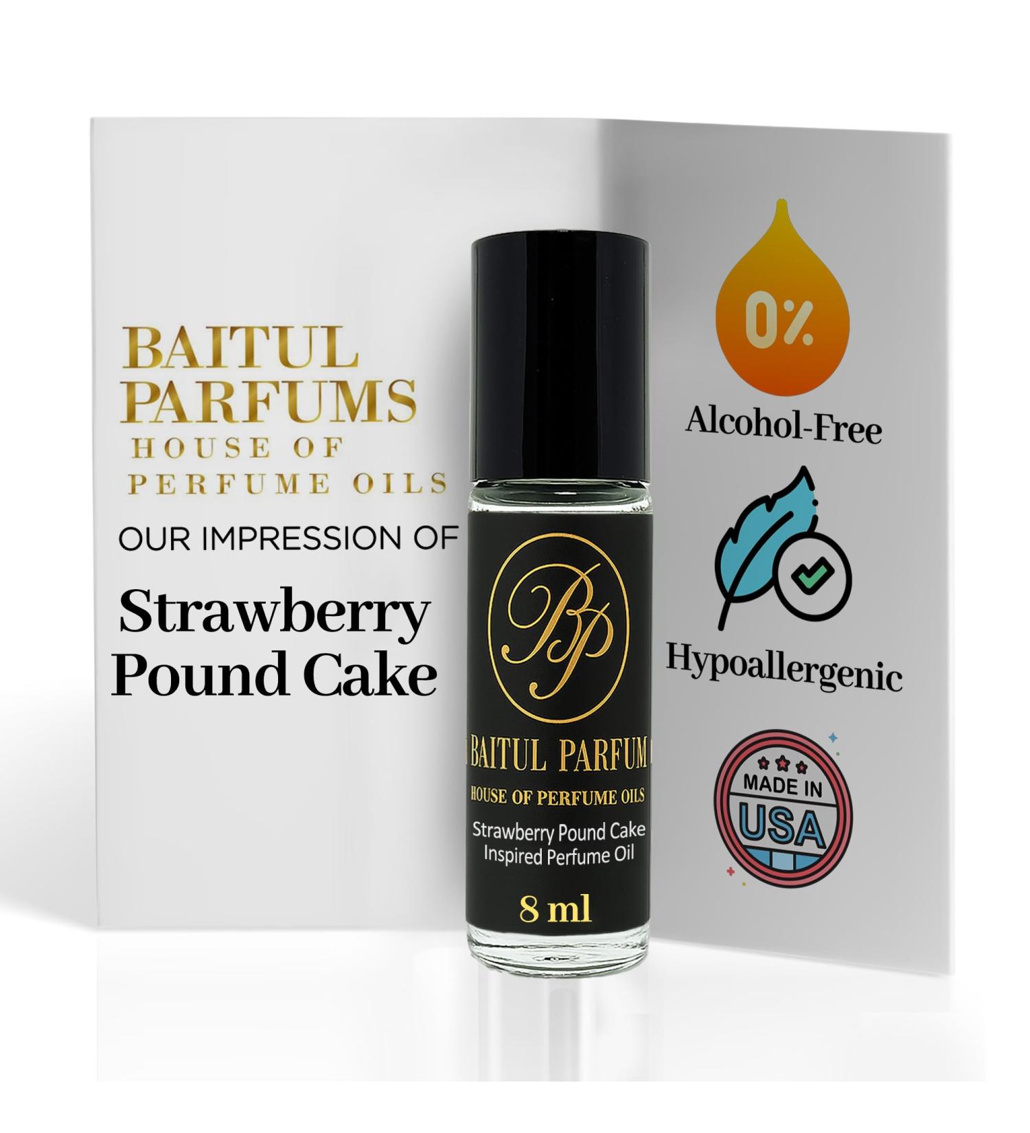 ASMARKET Comparable to Strawberry Pound Cake Alcohol-Free Fragrance - 8ml Travel Size Perfume Oil in Glass Bottle Perfume Oil Roll On Rollerball for On the Go Use Long Lasting and 98% True-to-Scent - Buy Online on GoSupps.com
