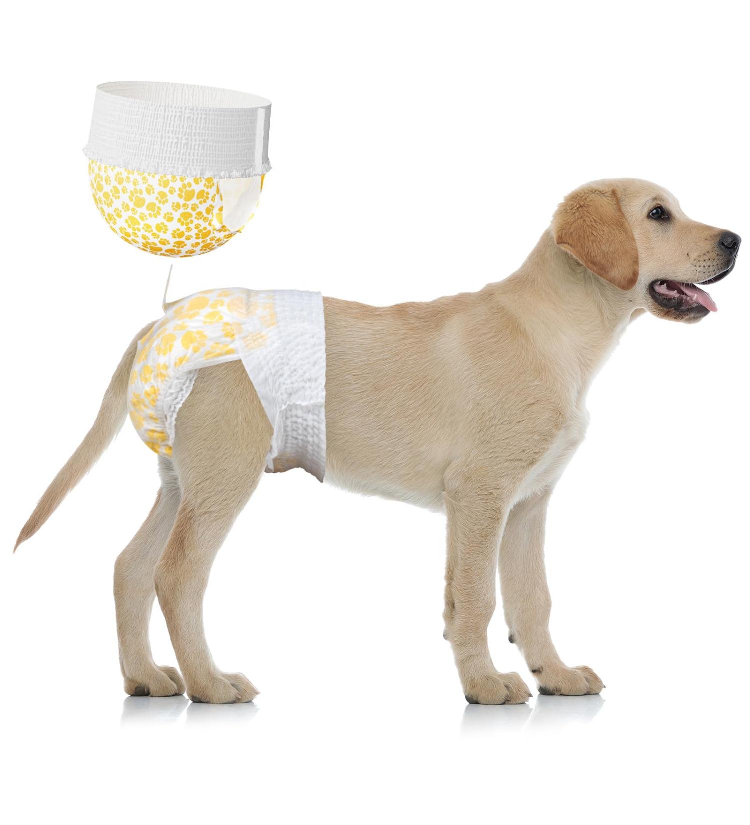 Pack of 15 Disposable Dog Diapers for Female & Male Dogs - Stretchy Waistband Size 34-54 cm - Large - Buy Online on GoSupps.com