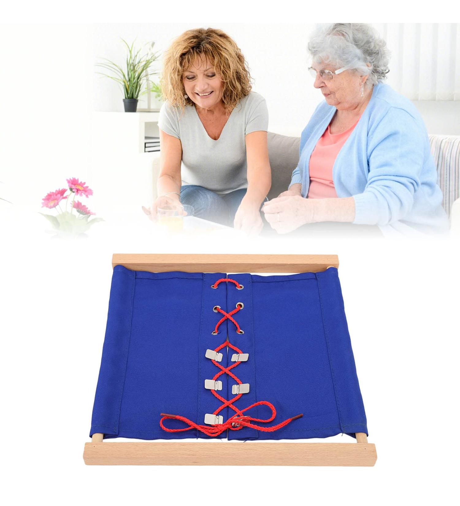 Fidget Blanket for Dementia Adult Shoe Laces Buckle Dress Learning Board Elderly Senior Basic Skills Develop Sensory Activity Board - Buy Online on GoSupps.com