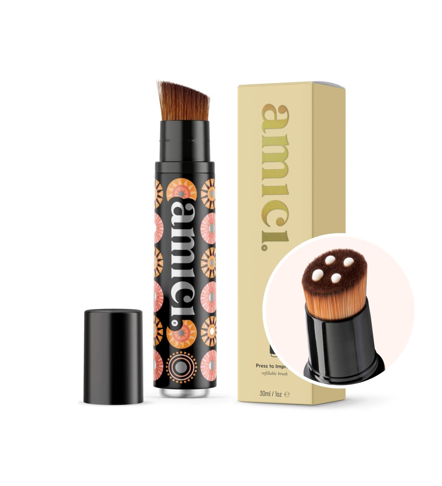 Amici Sun Protection Brush | Complete UV Protection for Babies Kids & Adults | 2-in-1 Makeup Applicator - Orange Obsession - Buy Online on GoSupps.com