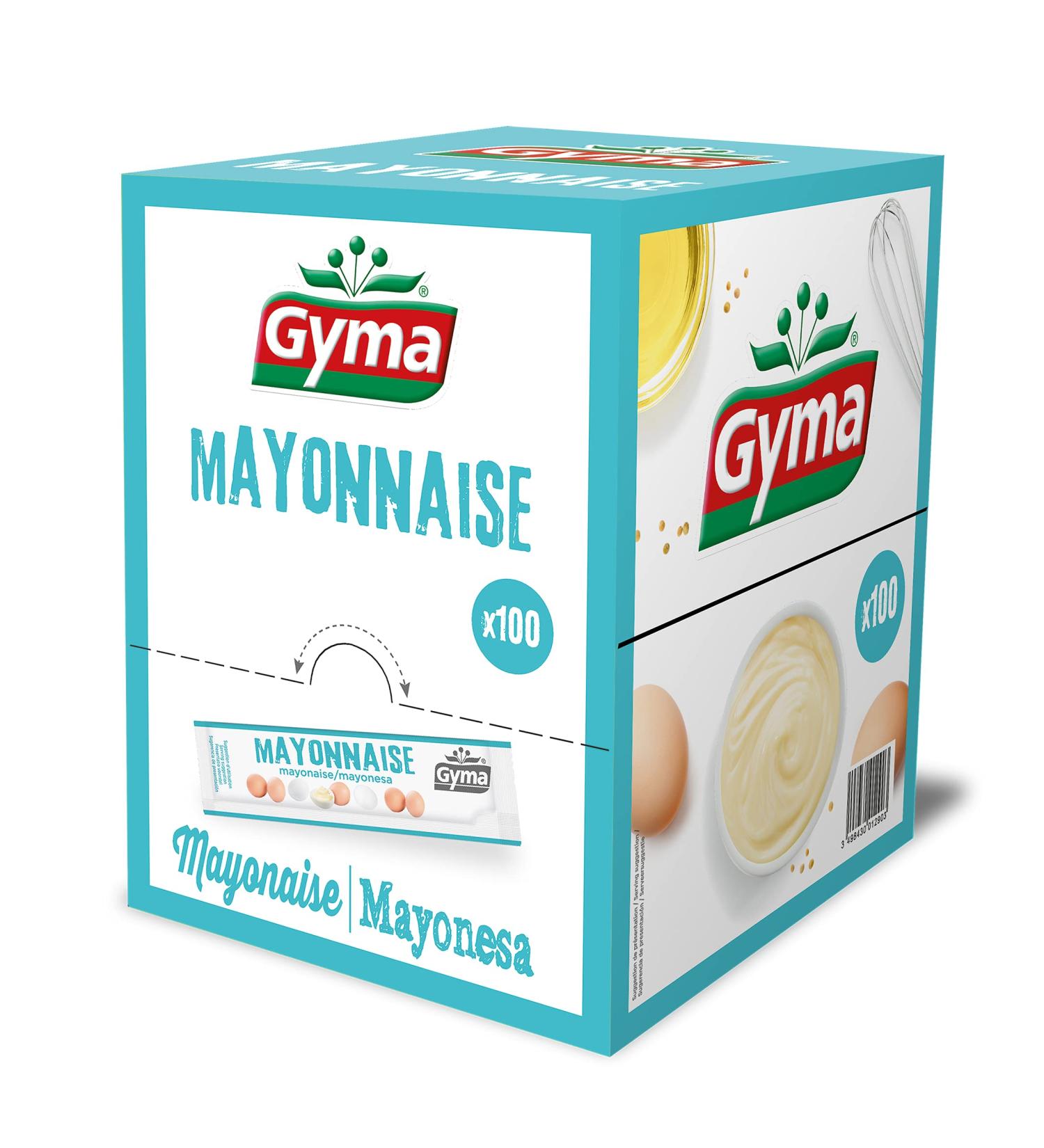 Gyma Mayonnaise Dispenser Box, White/Blue, 100 Units