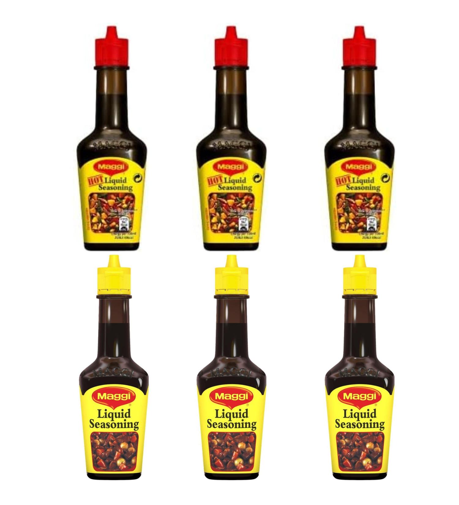 Original Liquid Seasoning 125g & Hot Liquid Seasoning 119g - Bundle Consisting of Maggi (6 Pack) - Buy Online on GoSupps.com