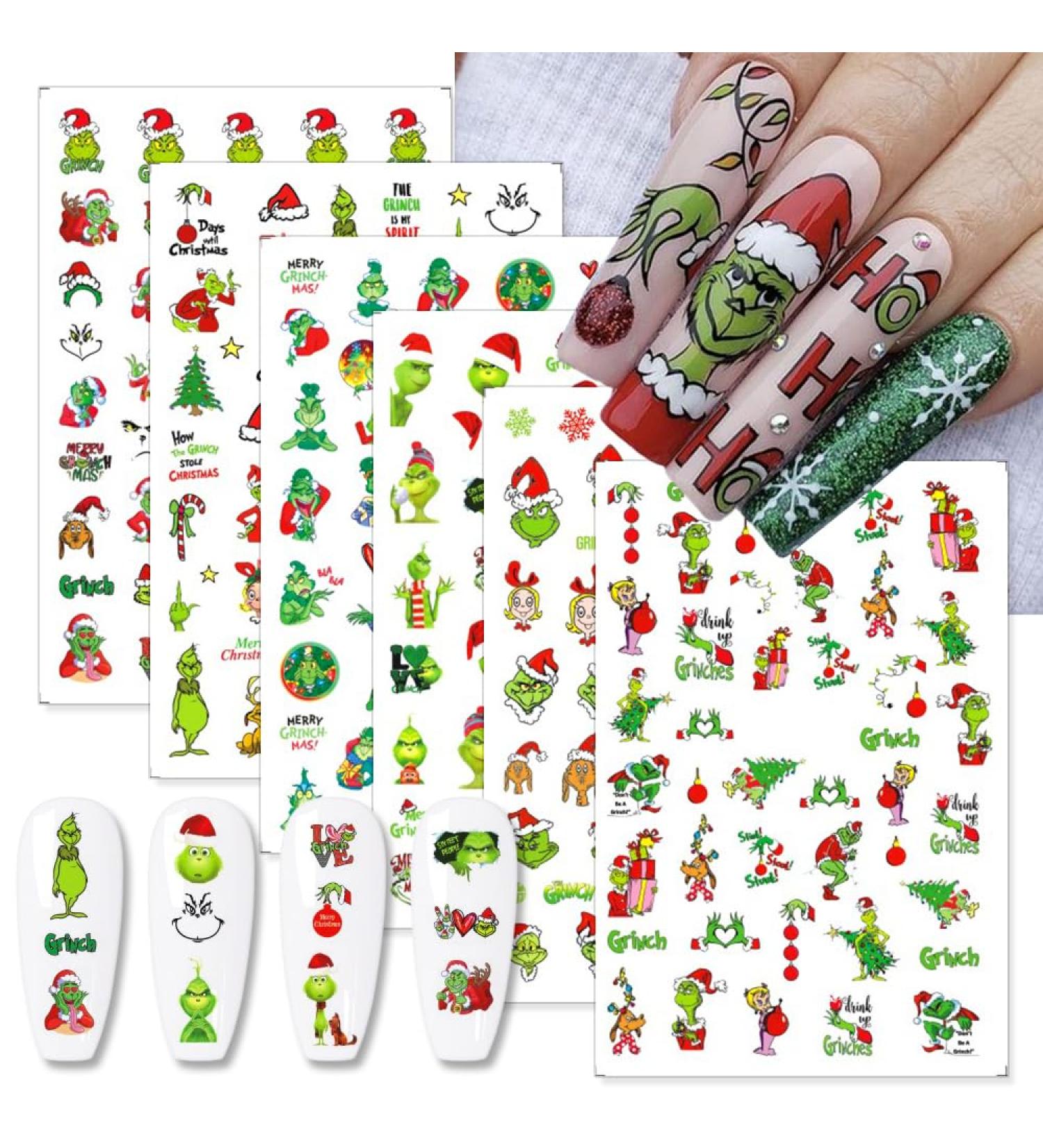 Buy Christmas Nail Art Stickers - 3D Self-Adhesive Winter Designs for DIY Manicure | Xmas Tree & Snowflakes Nail Decals for Women & Girls - Buy Online on GoSupps.com