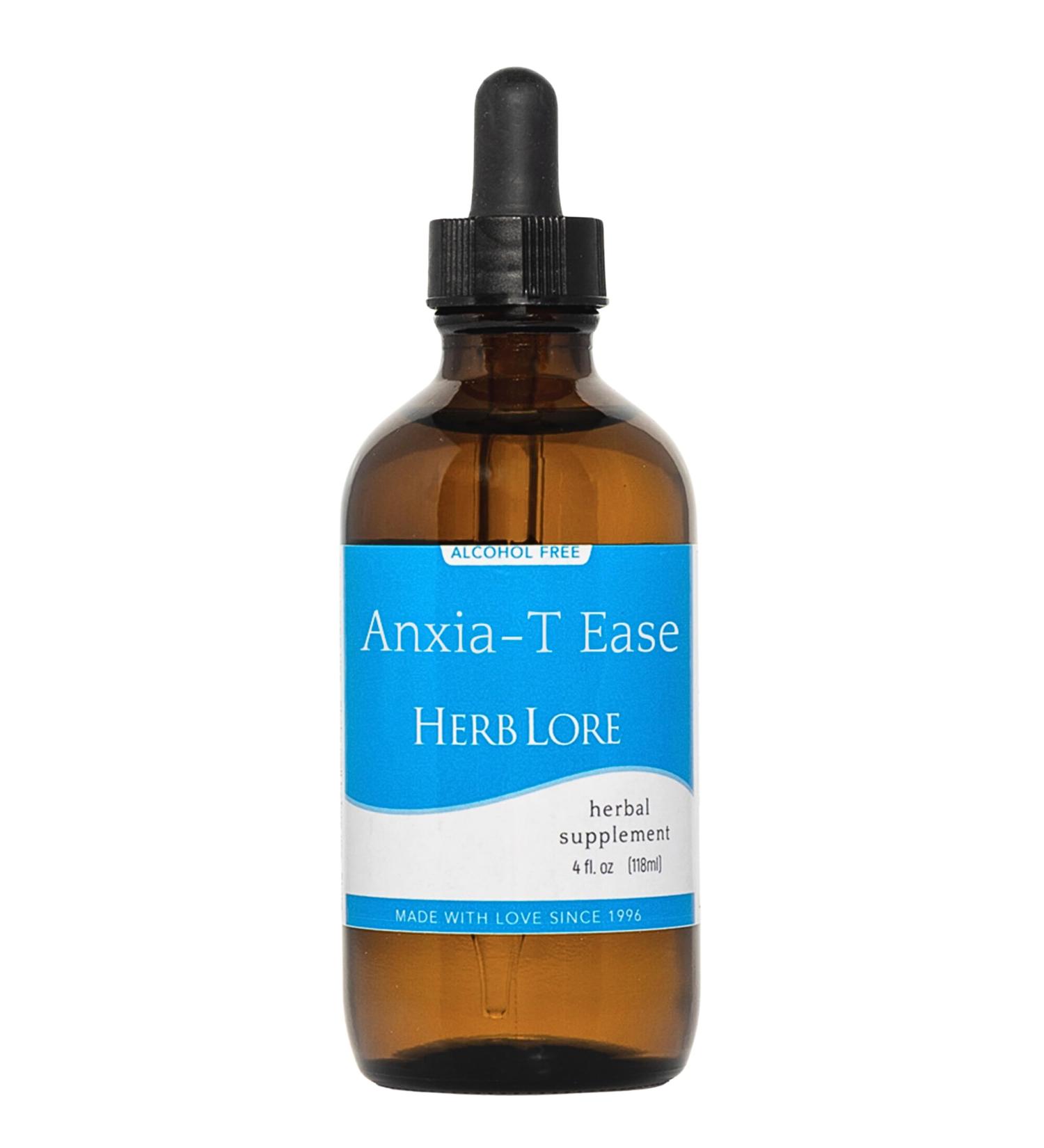Herb Lore Anxia-T Ease Tincture Herbal Mood & Relaxation Support with Passionflower Lavender Chamomile and Flower Essences (4 fl oz) - Buy Online on GoSupps.com