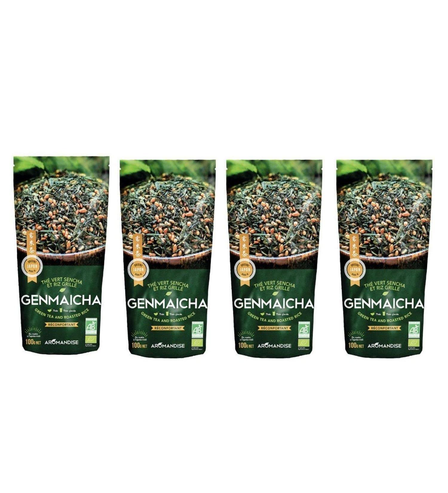 Aromandise Organic Japanese Green Tea Genmaicha - Sencha & Grilled Rice 400g