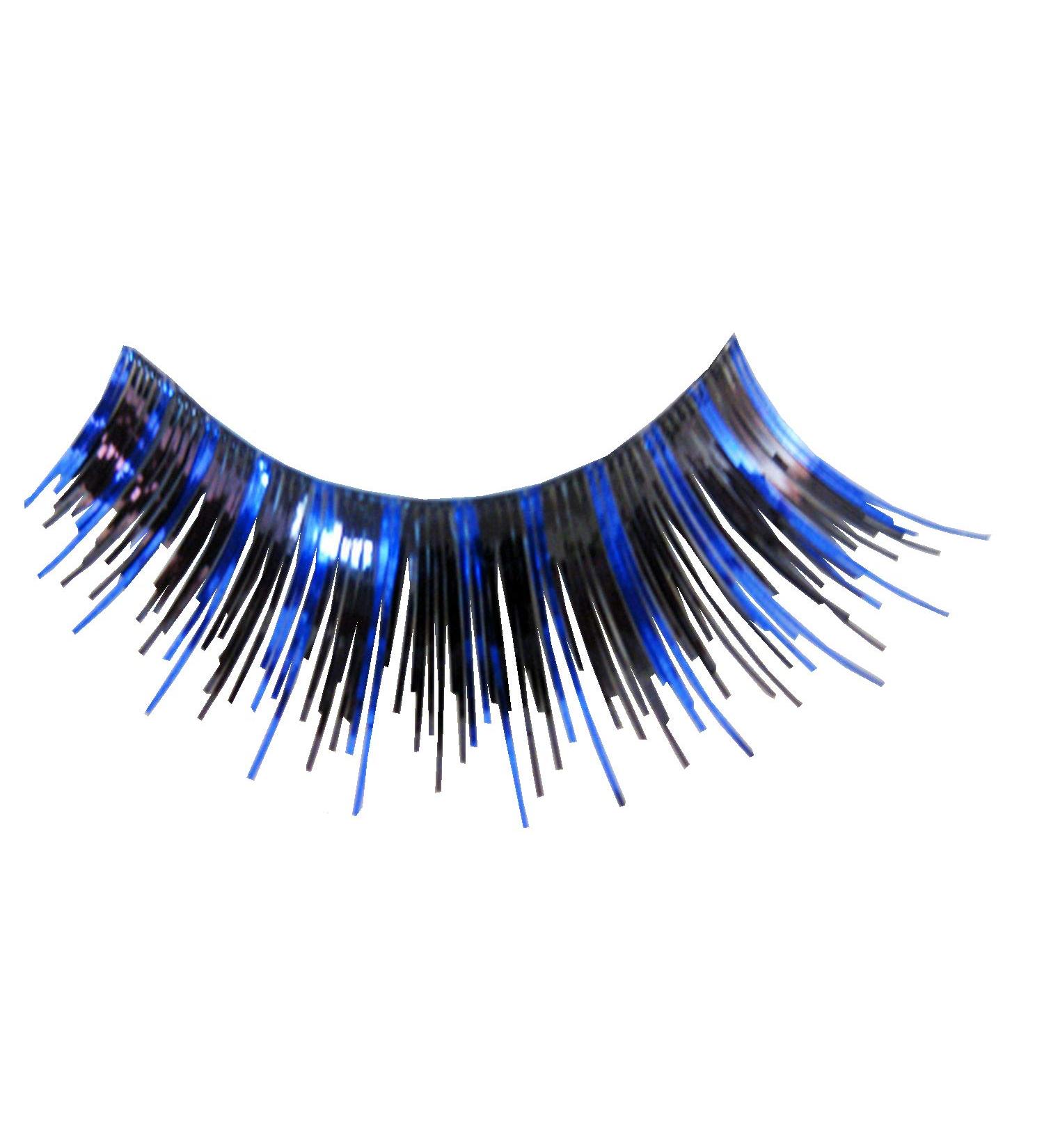 Eulenspiegel 000182 Artificial Eyelashes & Special Eyelash Glue - Black/Blue | Perfect for Carnival & Theme Parties - Buy Online on GoSupps.com