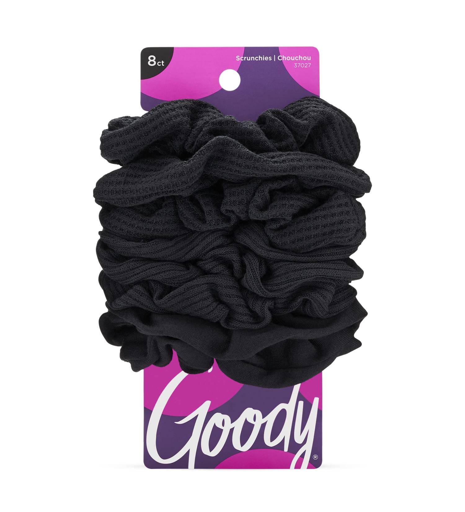 Goody Ouchless Women's Hair Scrunchie - Black 8 Count - Pain-Free Hair Accessories for Long Lasting Braids & Ponytails - Buy Online on GoSupps.com