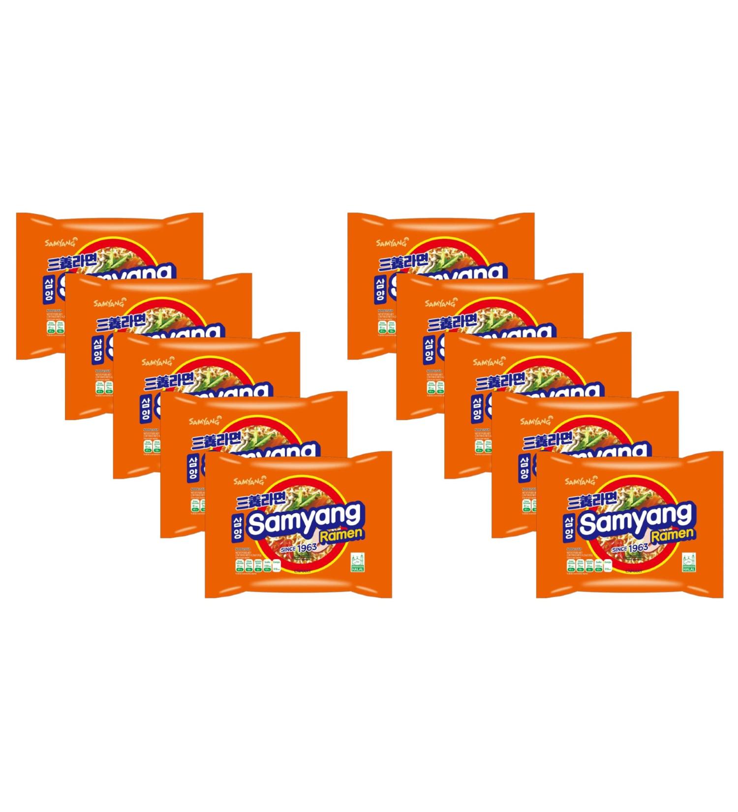 Samyang Original Flavour Ramen Instant Noodle 120g (Pack of 10) by CNMART - Buy Online on GoSupps.com