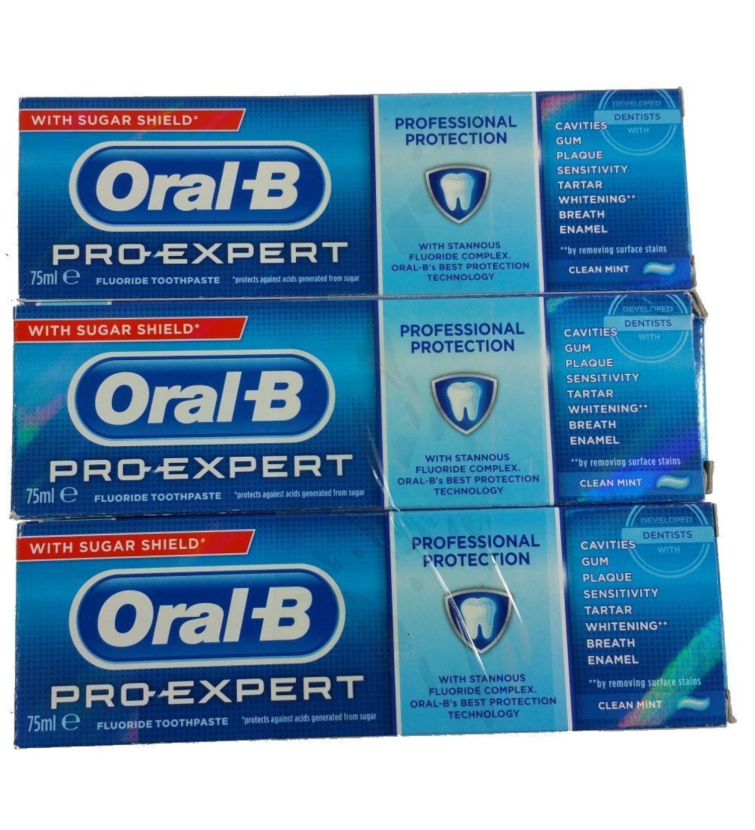 Procter Gamble OralB ProExpert Professional Protection Toothpaste 75ml Clean Mint Pack of 3