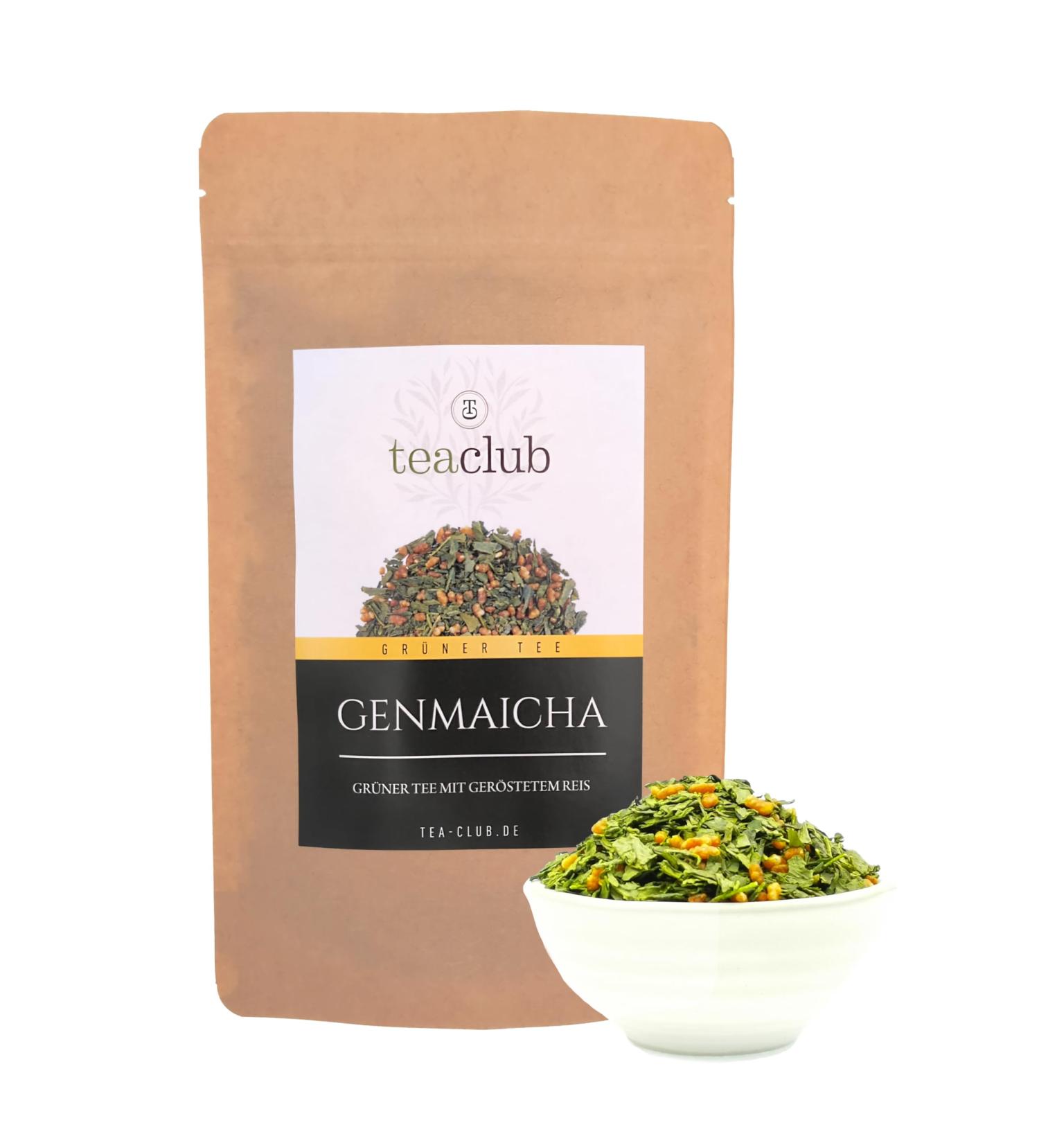  TeaClub Genmaicha Loose Tea 100g Japanese Green Tea with Rice Kirishima Japan Green Tea Teaclub Green Tea - Buy Online on GoSupps.com