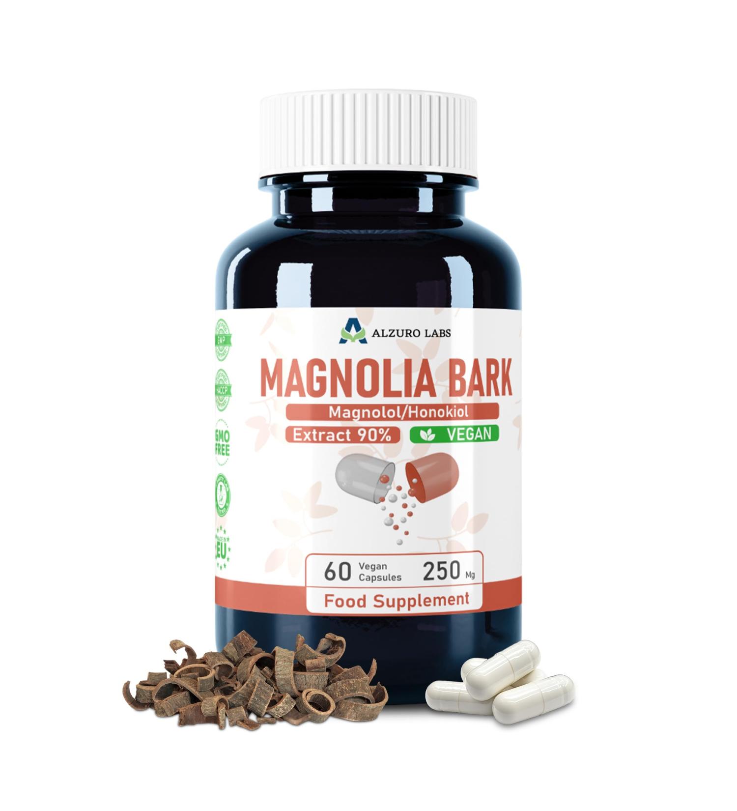 corce de Magnolia 15 000mg | Extrait 60:1 (250mg) | 60 G lules V ganes | 90% Magnolol & Honokiol | Haute Puissance | Test par un Laboratoire Tiers | GMP | Sans Gluten & Sans OGM - Buy Online on GoSupps.com