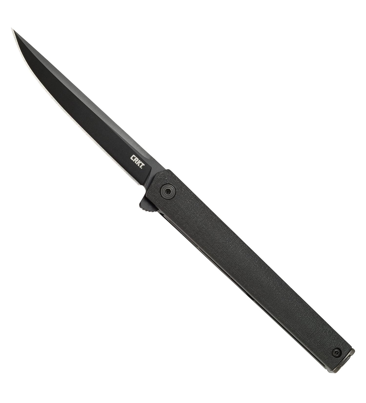 CRKT CEO Blackout EDC Folding Pocket Knife | Liner Lock, Glass Reinforced Nylon Handle | Deep Carry Clip - Buy Online on GoSupps.com