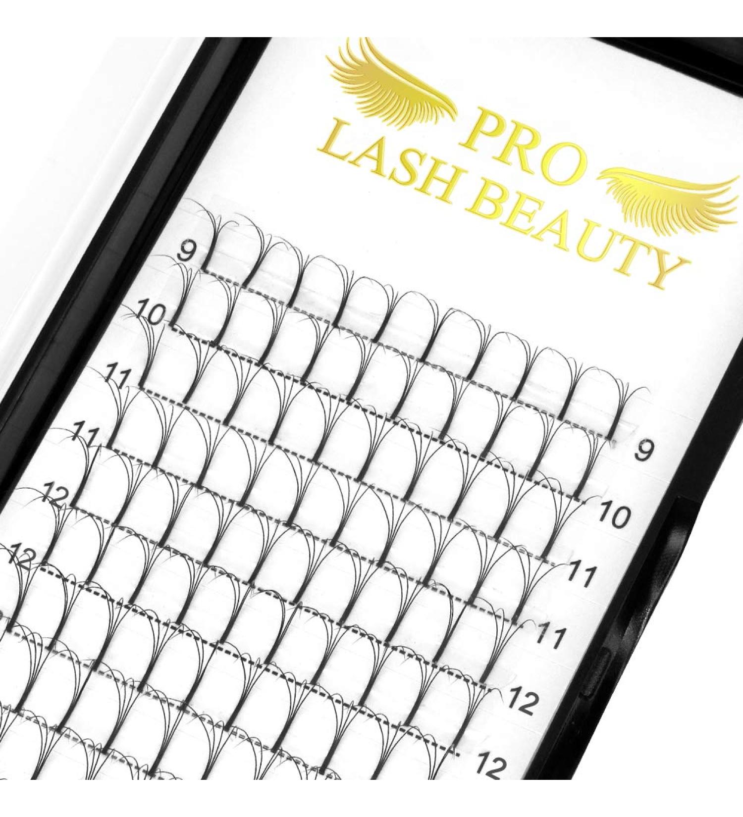 Premade Volume Eyelash Extensions 6D Long Stem Fans .07 .10 - C D Pre made Lash Fans Mix 9-16 (10mm) - Buy Online on GoSupps.com