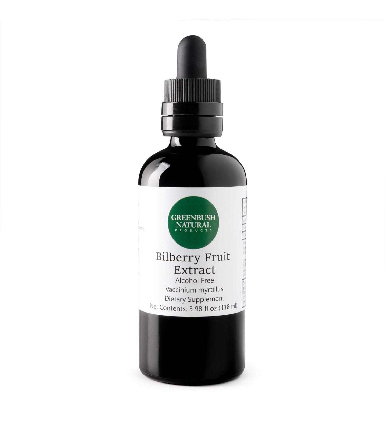 Greenbush Bilberry 4 oz Liquid Extract - Vision & Circulatory Support Supplement- 3.98 Fl Oz - Buy Online on GoSupps.com