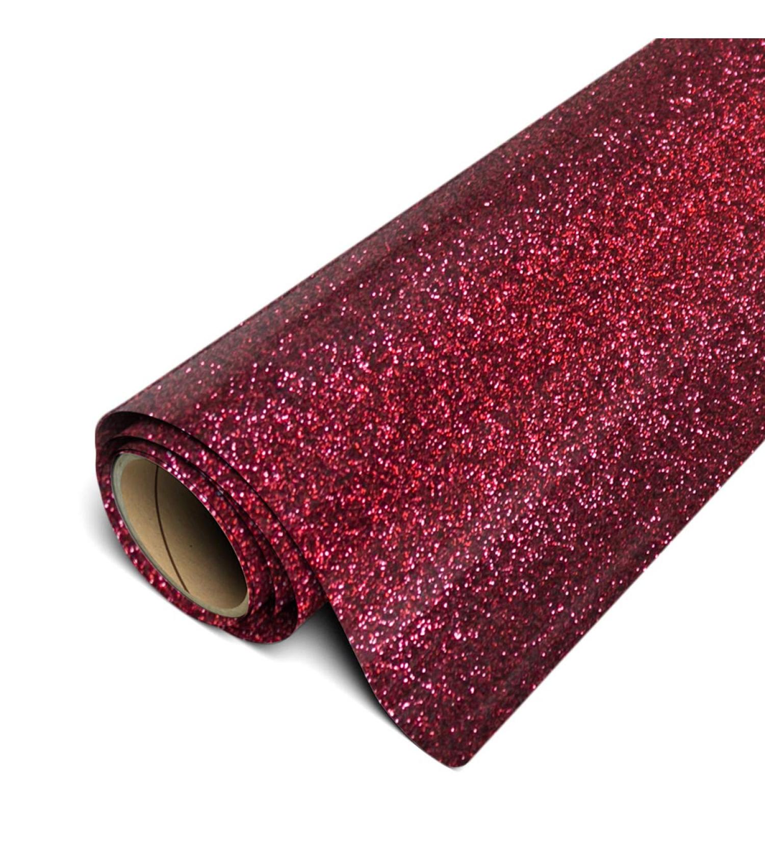 Siser Glitter HTV 12x3ft Roll - Burgundy Iron-on Heat Transfer Vinyl - Buy Online on GoSupps.com