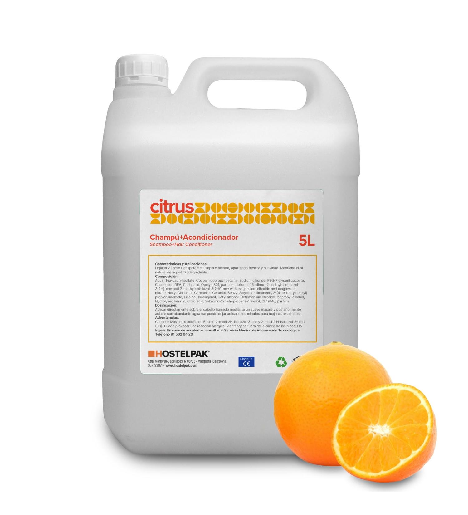 Hostelpak 5l Shampoo + Conditioner Collection Citrus Amenities Hotel