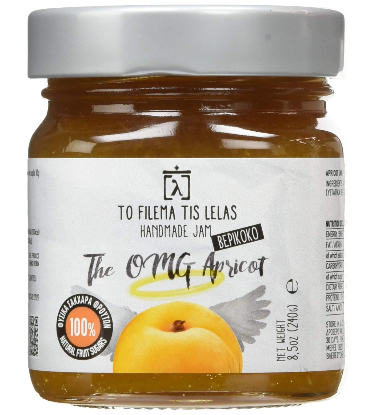 To Filema Tis Lelas Homemade Apricot Jam with No Added Sugar Pack of 2 x 240 g (Total: 480 g) - Buy Online on GoSupps.com